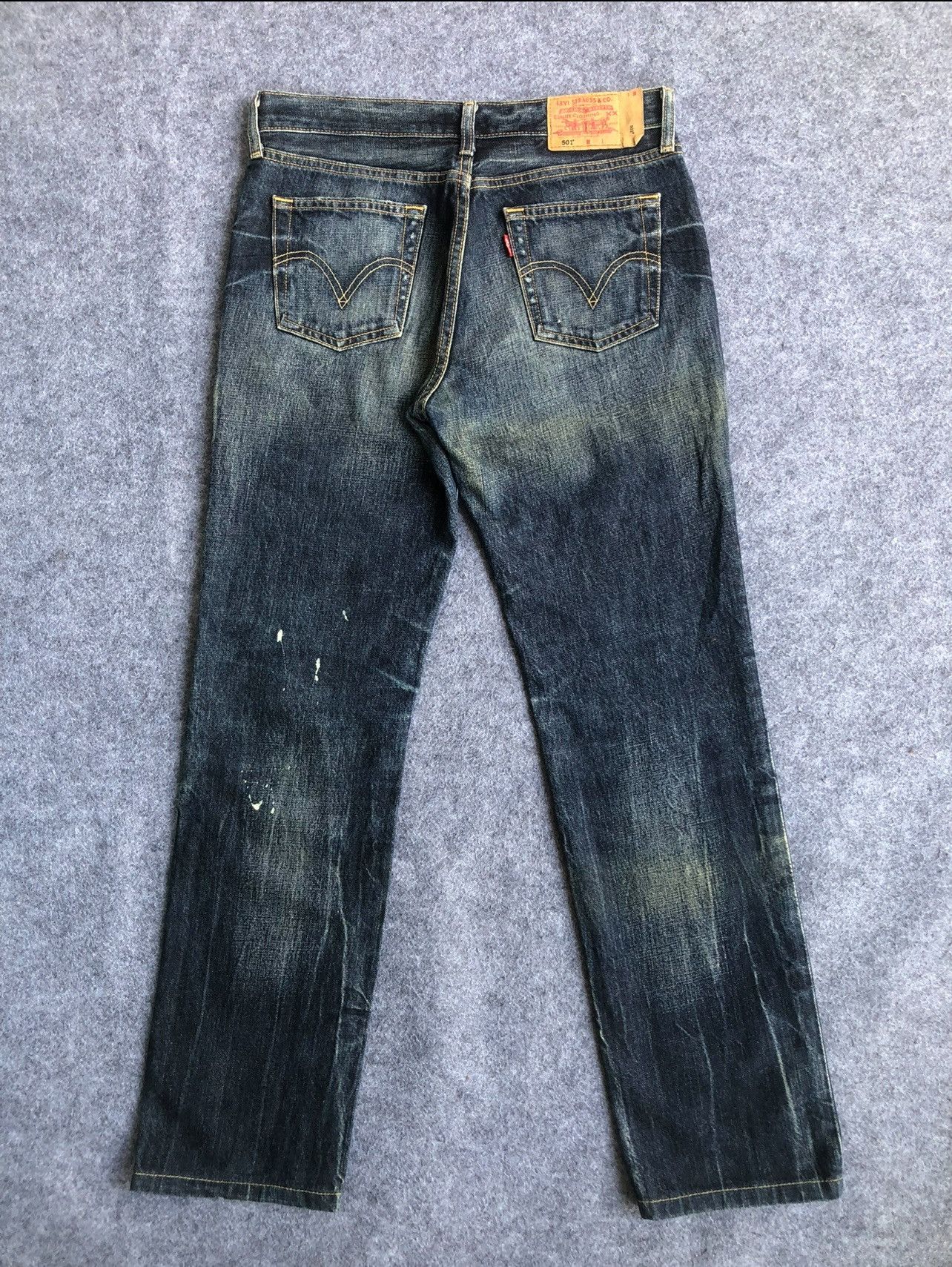 Levi's Rare🔥Vtg Levis 501 Painter Distressed Denim Jeans Size US 30 / EU 46 - 2 Thumbnail