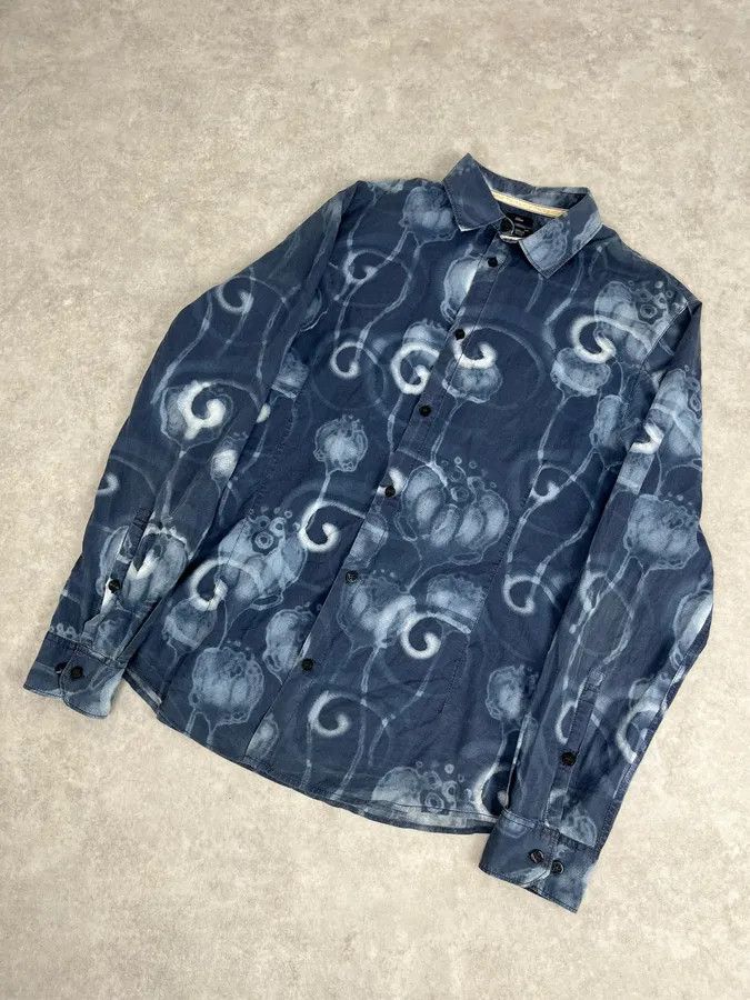 Armani 2000s Armani Blue Psycho Medusa Shirt Size US M / EU 48-50 / 2 - 4 Thumbnail