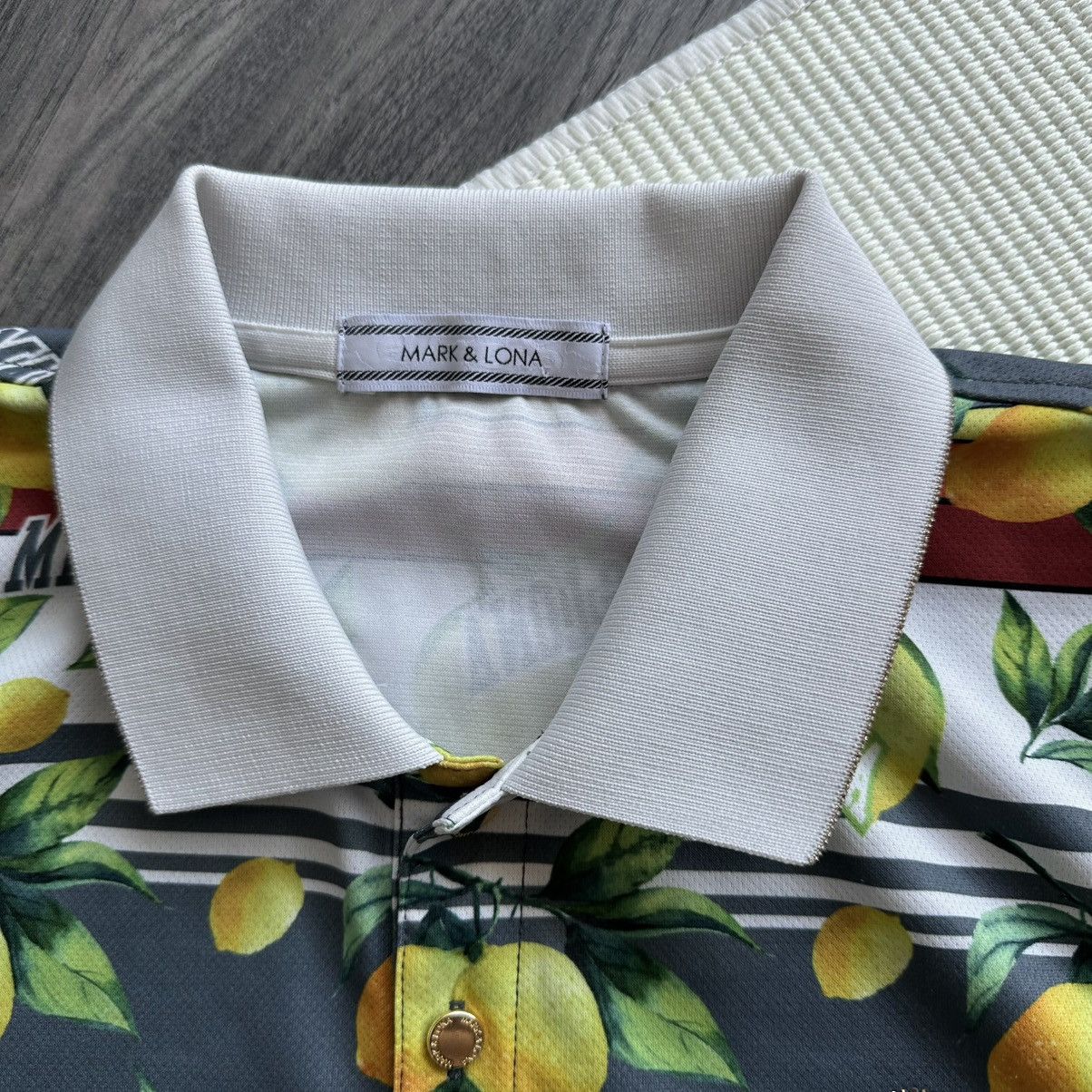 Other Mark & Lona Lemon Pattern Golf Polo Shirt Size L / US 10 / IT 46 - 5 Thumbnail