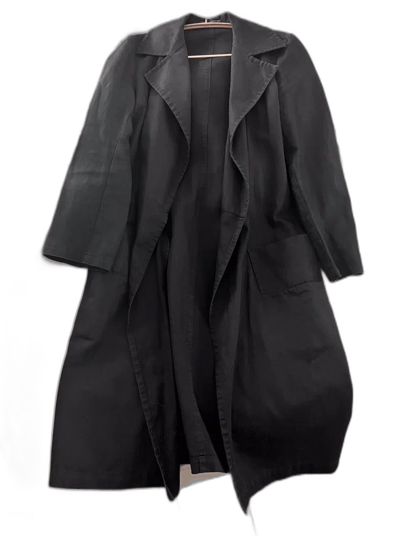Y's Yohji Yamamoto Long Black Trench Coat