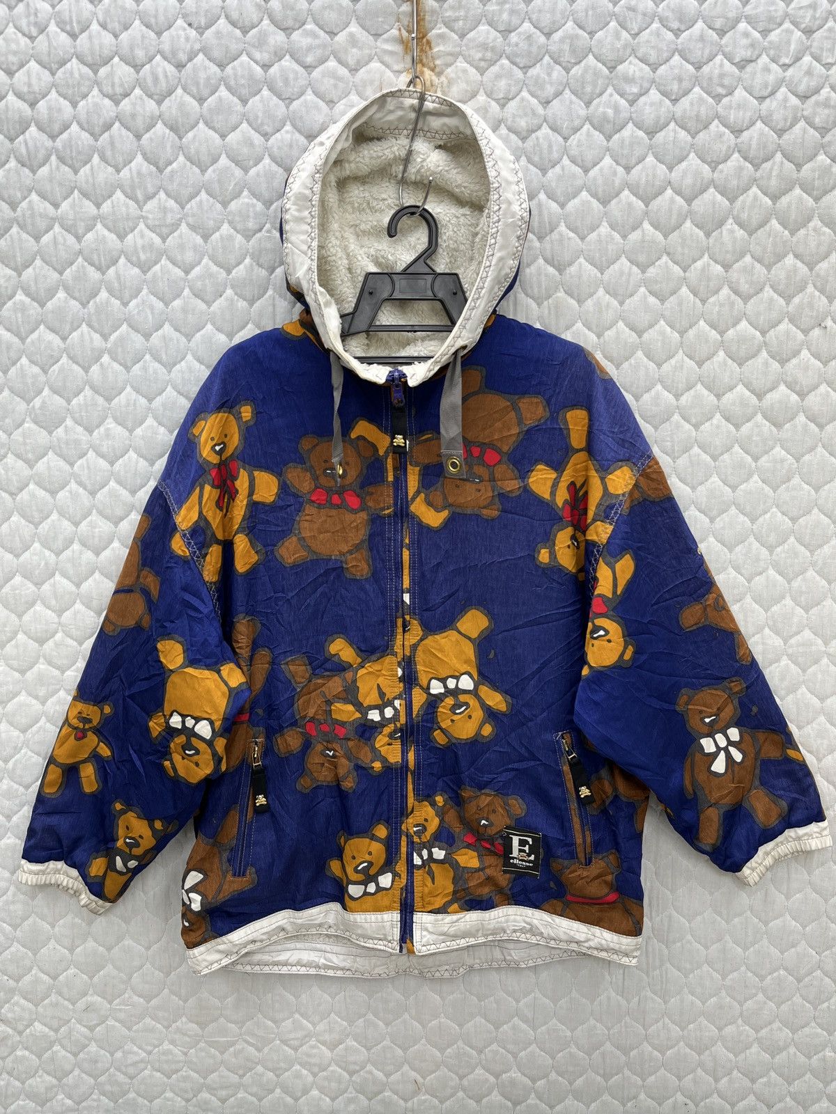 Ellesse × Vintage 🔥🔥🔥STEALS ELLESE BEAR OVER PRINT REVERSIBLE HOODIE JACKET Size L / US 10 / IT 46 - 1 Thumbnail