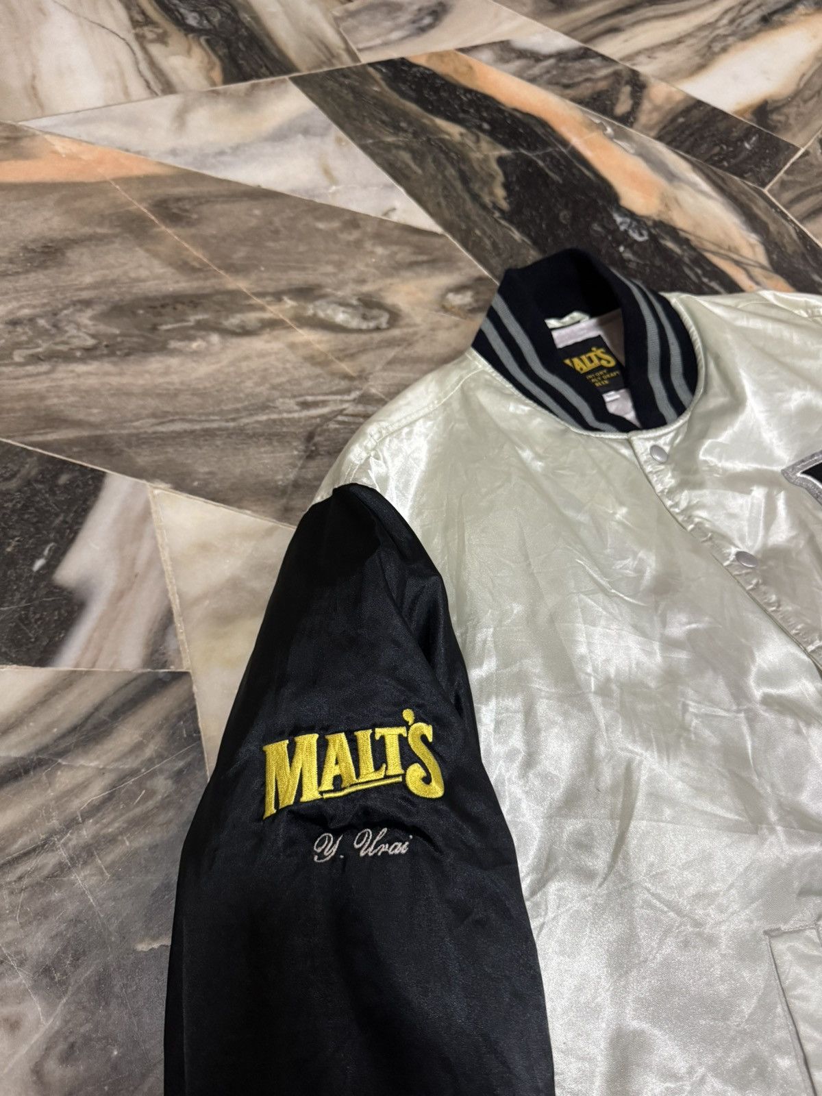 Japanese Brand Japan JDM Suntory Malts Baseball Team Stadium Varsity Jacket Size US L / EU 52-54 / 3 - 3 Thumbnail