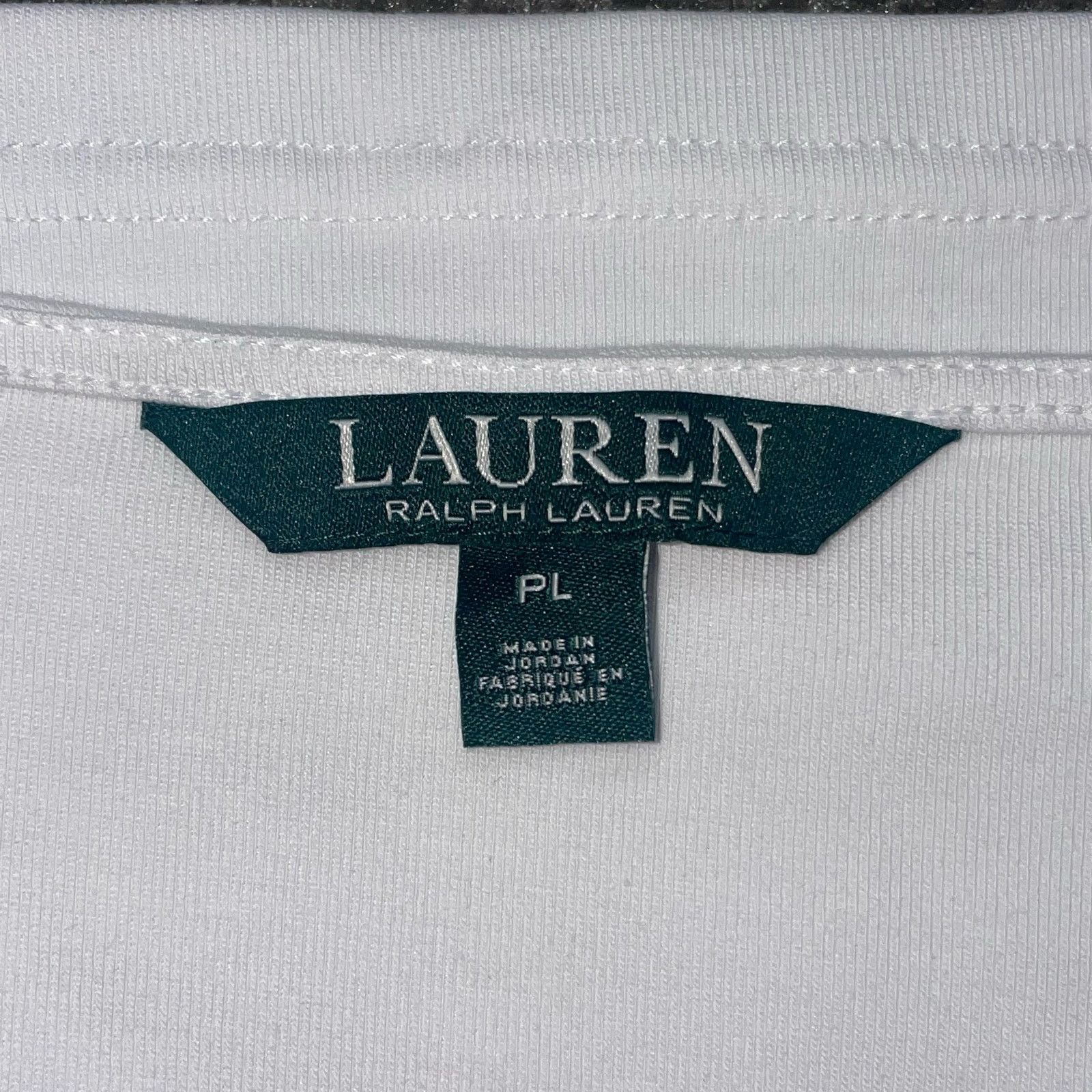 Lauren Ralph Lauren NWOT Ralph Lauren Cotton Scoopneck Tee Size L / US 10 / IT 46 - 2 Thumbnail