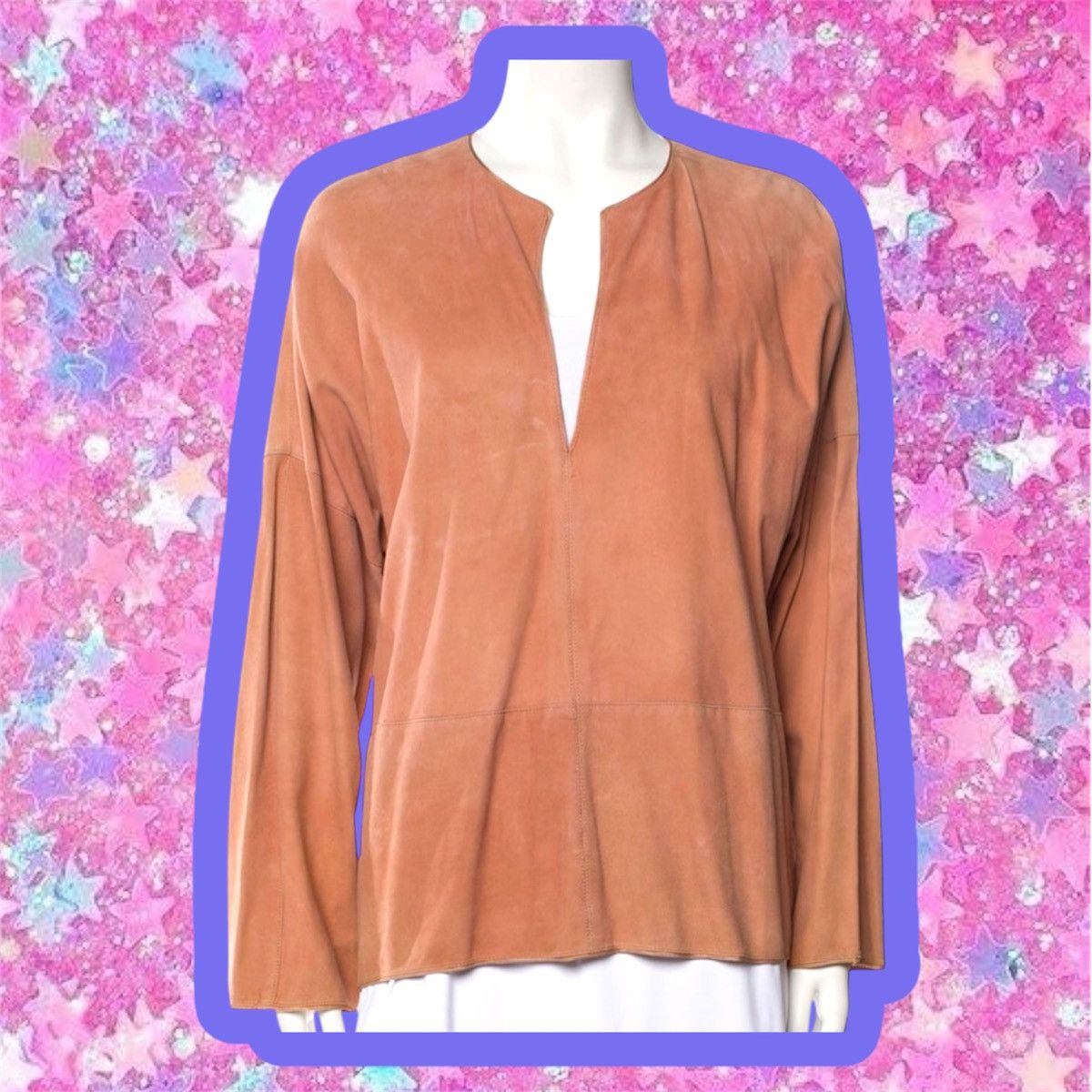Calvin Klein CALVIN KLEIN Vintage 70s Pink Suede Top M 6 8 Boho 60s Size M / US 6-8 / IT 42-44 - 1 Thumbnail
