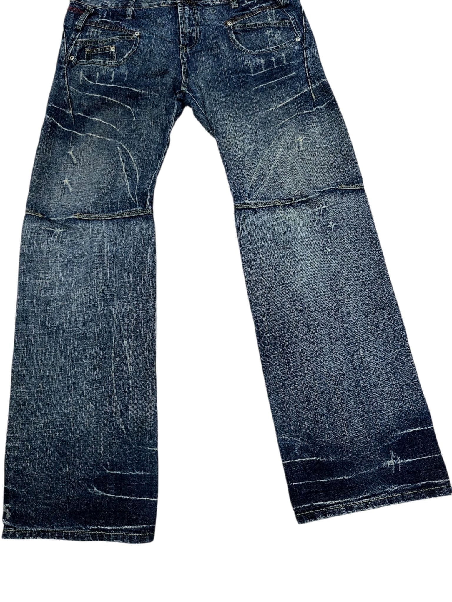 Vintage 🔥Beast Vintage Rugged Denim Baggy Style Size US 36 / EU 52 - 5 Thumbnail