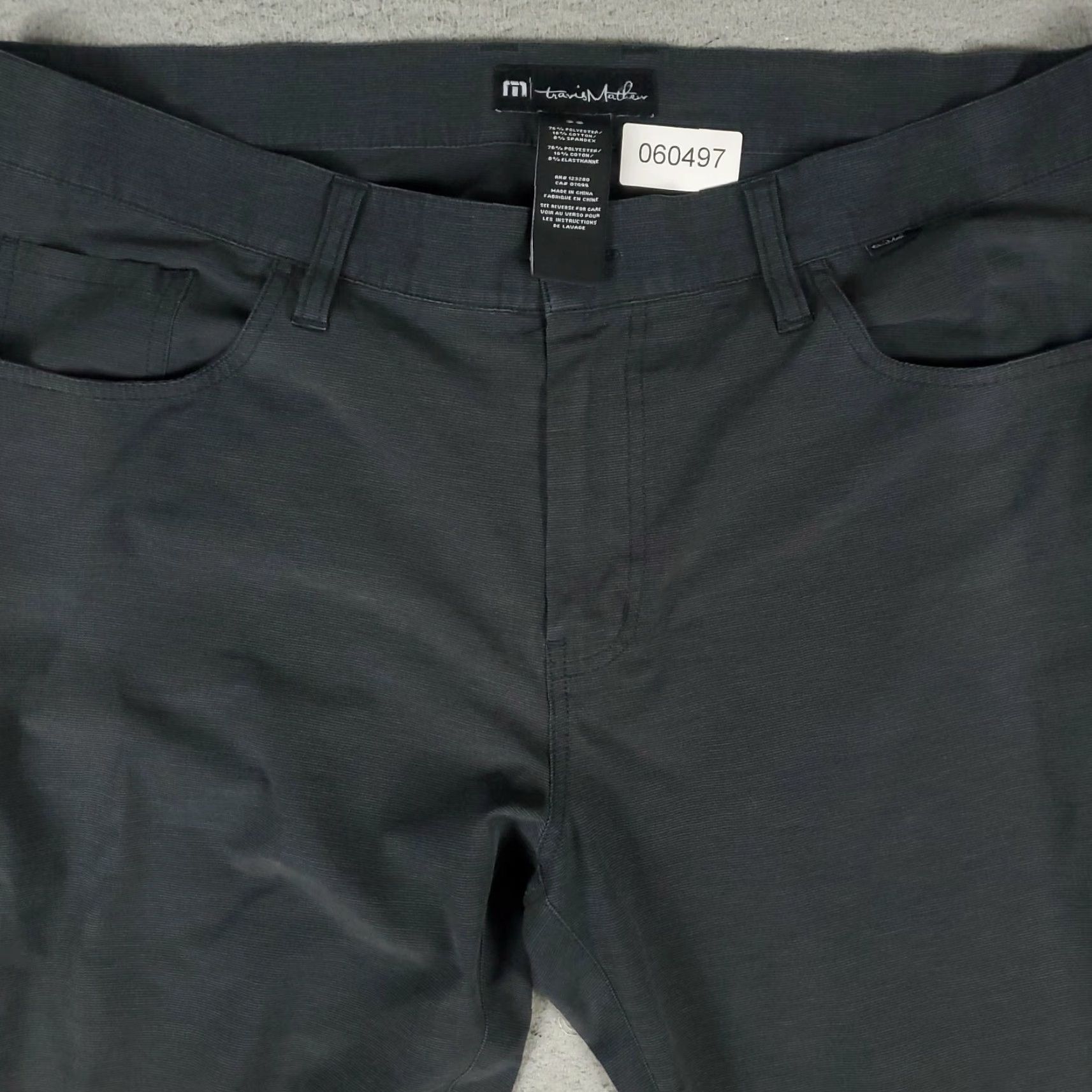 TravisMathew Travis Mathew Pants Mens 38x31 Gray 5 Pocket Flat Front Chino Trousers Size US 38 / EU 54 - 2 Thumbnail