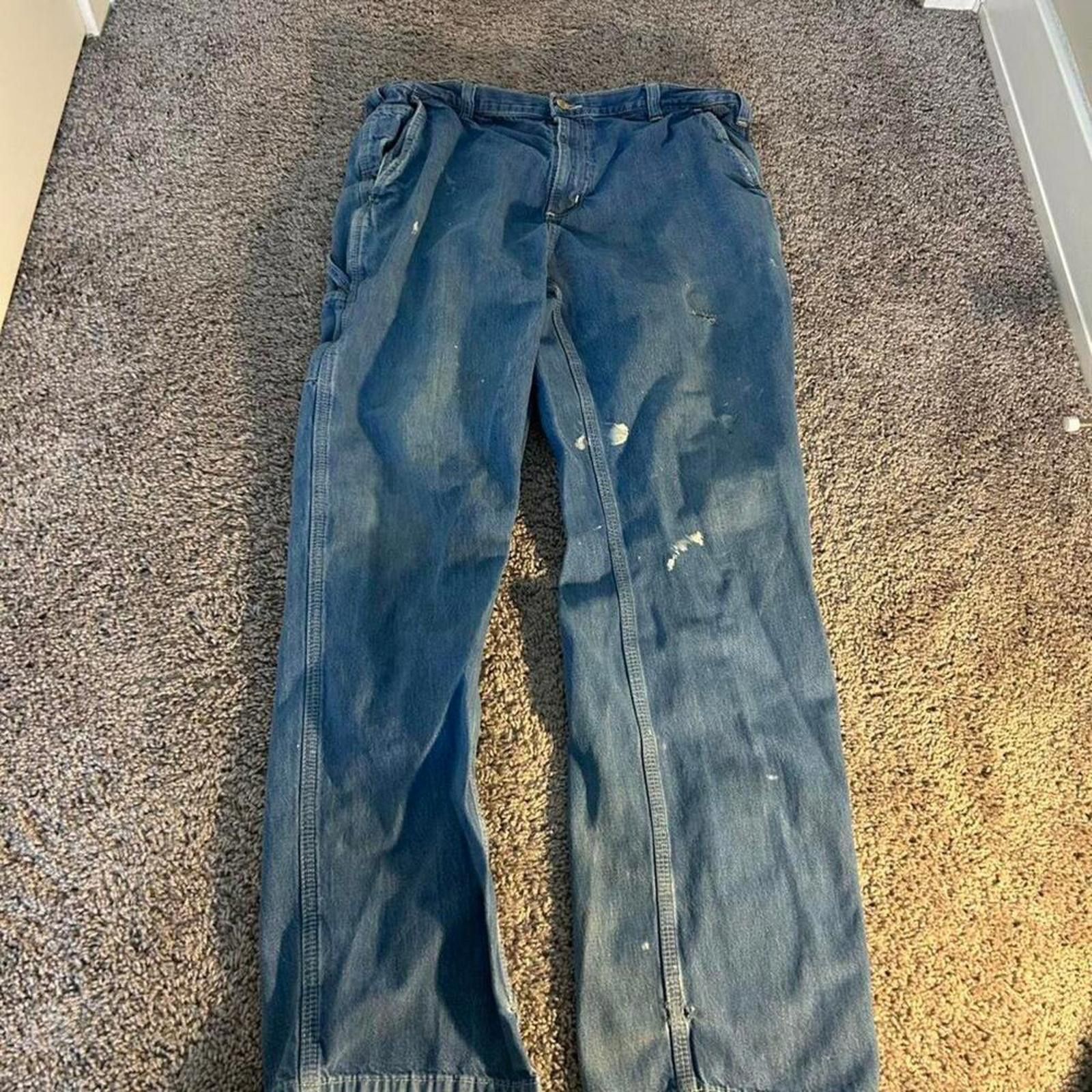 Carhartt Vintage distressed carhartt jeans 36x34 Size US 36 / EU 52 - 1 Thumbnail