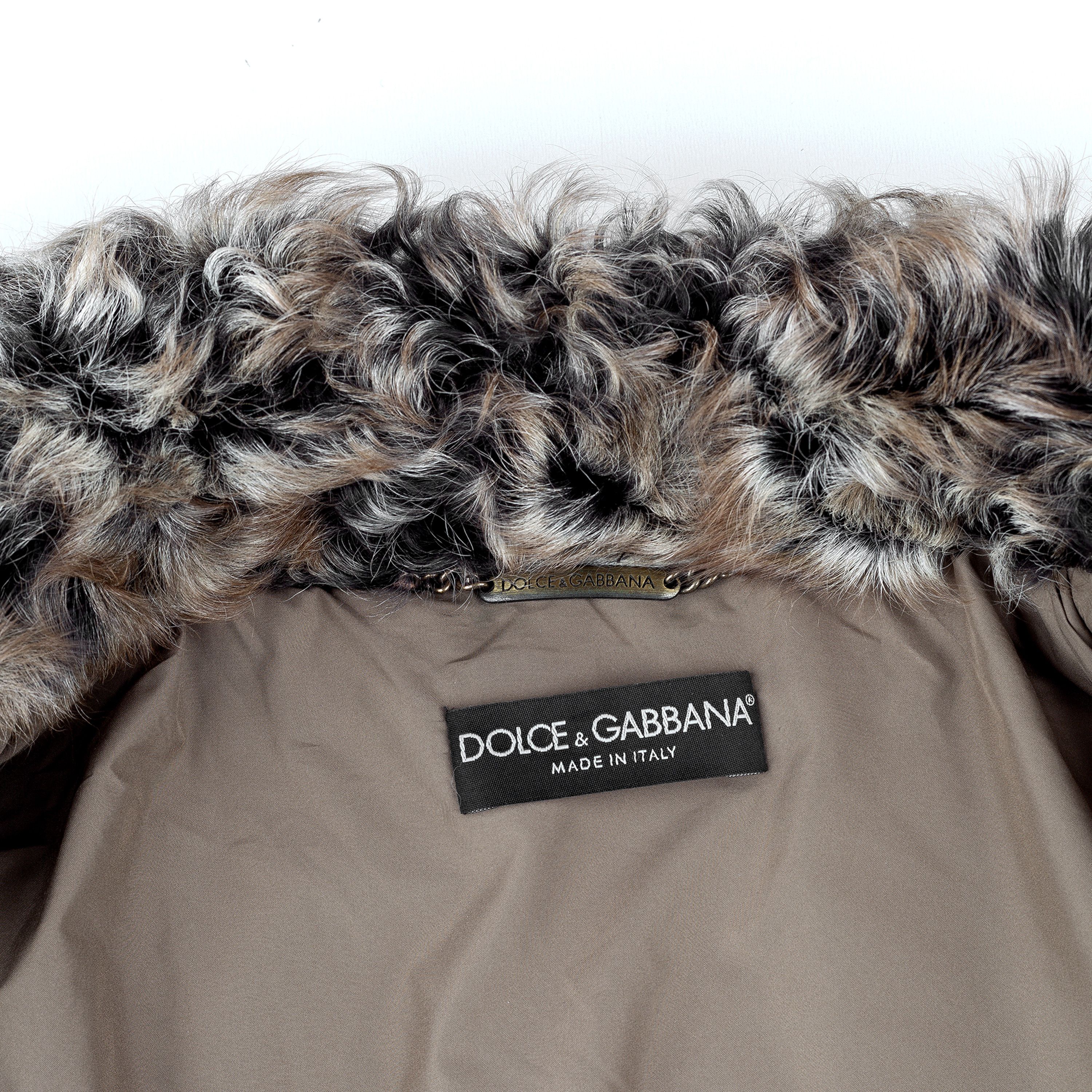 Dolce & Gabbana Dolce & Gabbana Brown Fur Lambskin Vintage Jacket (M) Size US M / EU 48-50 / 2 - 6 Thumbnail