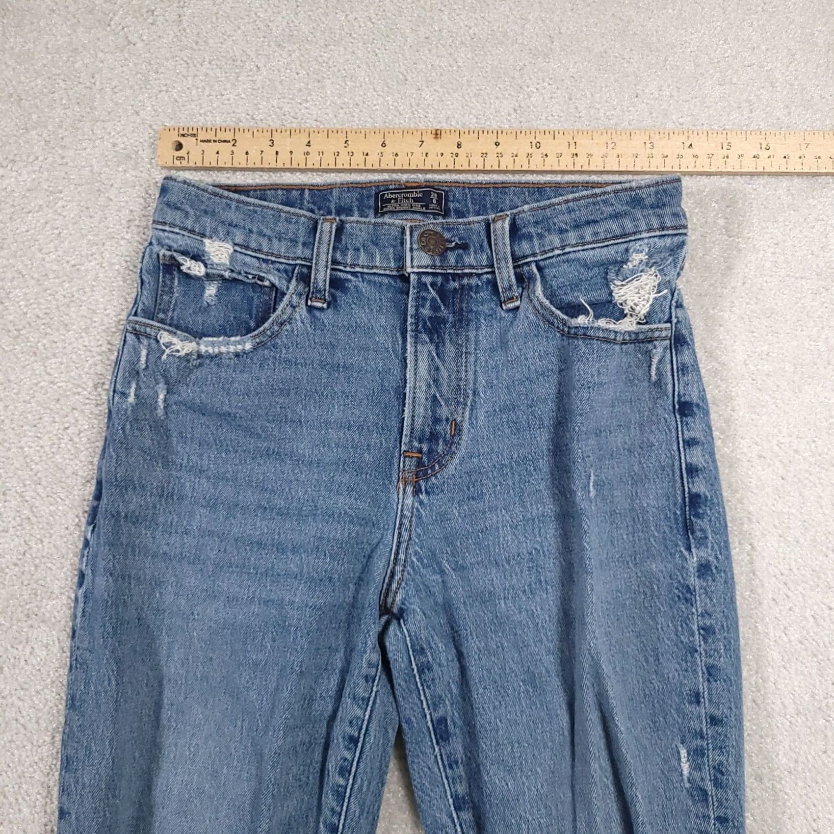 Abercrombie & Fitch Abercrombie & Fitch Jeans Women's 28 6L Ultra High Rise Super Skinny Ankle Denim Blue 5-Pocket Stretch Slim Modern Classic Boys Womens Girls Mens Size 28" / US 6 / IT 42 - 5 Thumbnail