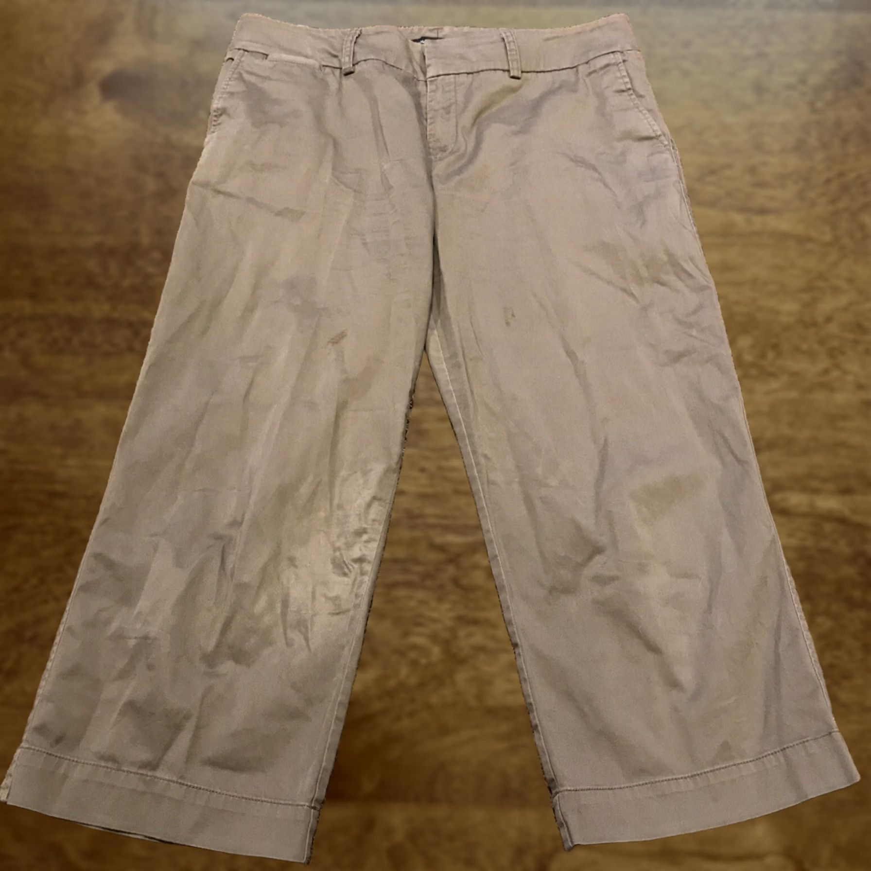 Eddie Bauer Eddie Bauer Capri Pant Womens 12 Mercer Fit Beige Capris 34W 22In Inseam Pockets — Casual Vintage: No Size ONE SIZE - 1 Thumbnail