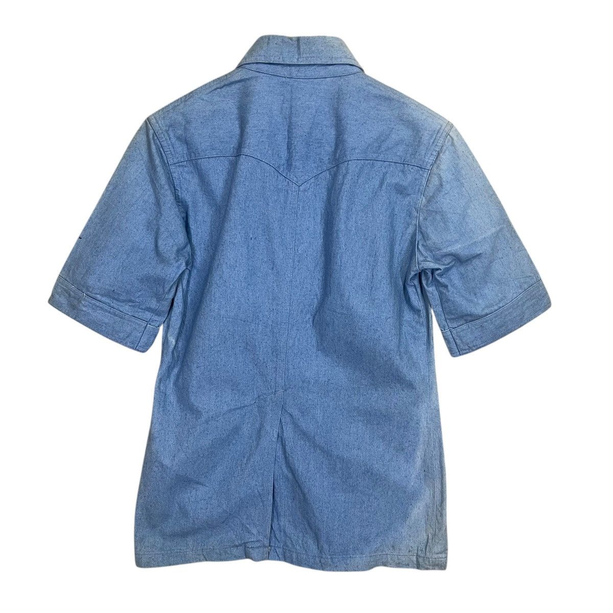 Japanese Brand Vintage 80s Big Bell Made In Japan Shortsleeve Chore Denim Size US S / EU 44-46 / 1 - 9 Thumbnail