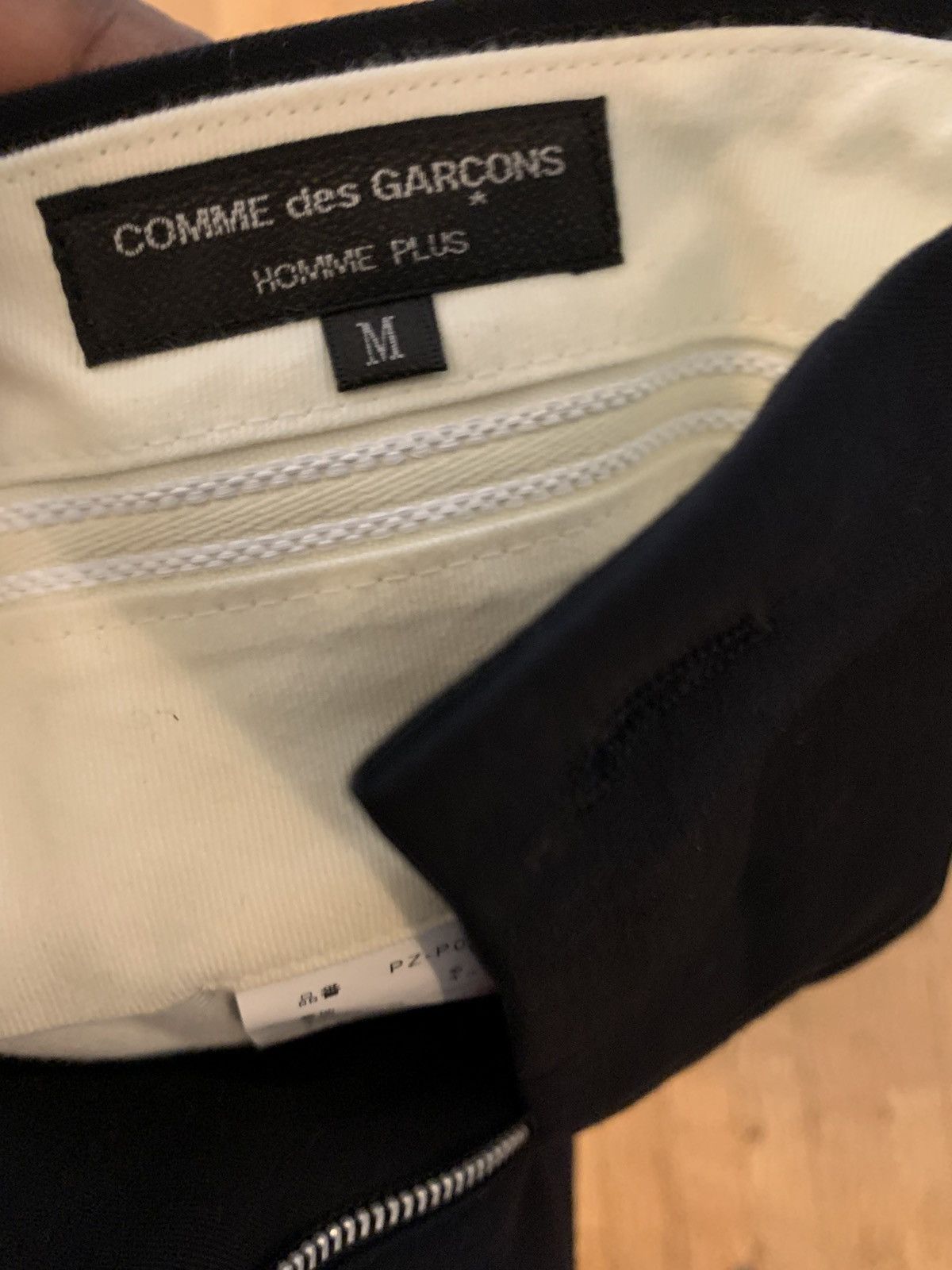 Comme des Garcons Homme Plus Black suit 3 buttons jacket w/ straight pant Size 38L - 3 Thumbnail
