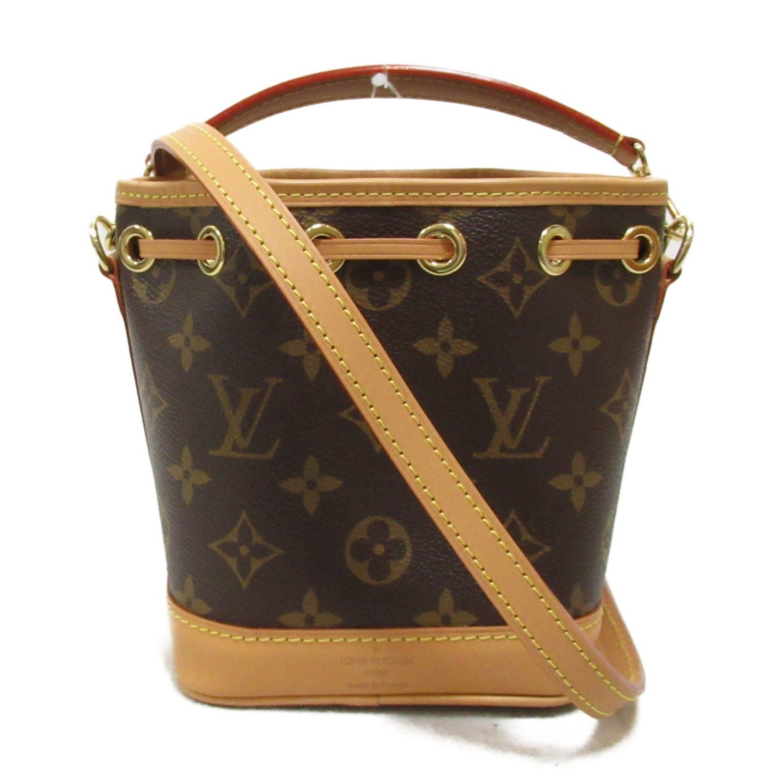 Louis Vuitton Louis Vuitton Nano Noe Shoulder Bag Coated Canvas Monogram Brown Size ONE SIZE - 1 Thumbnail