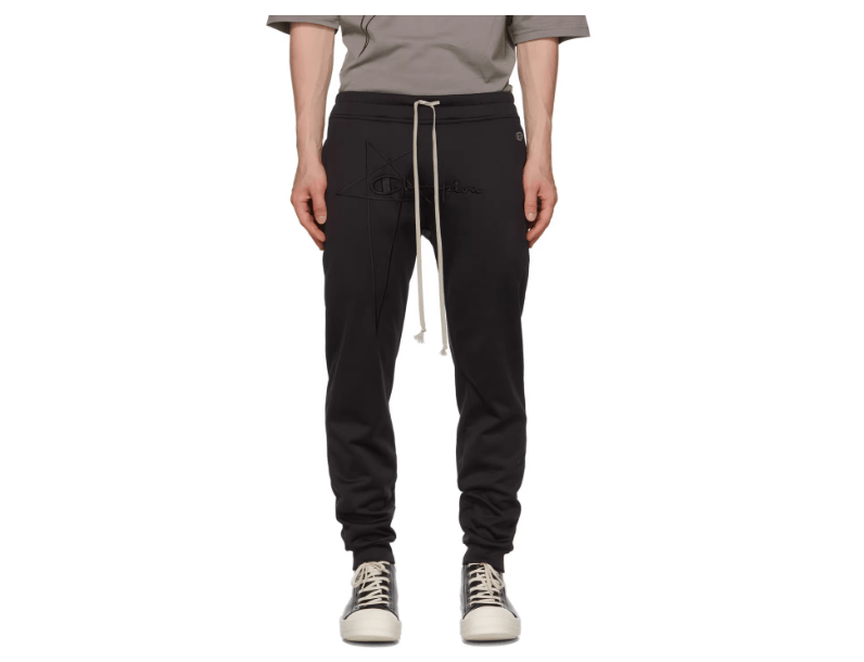 Rick Owens x Champion Men's Black Cotton Joggers