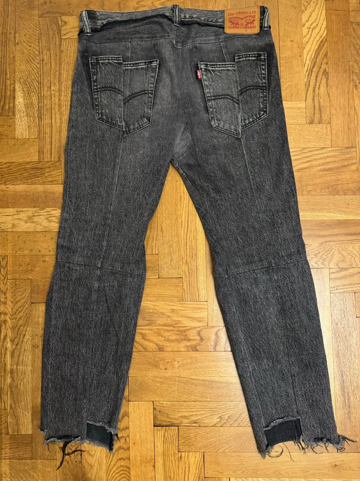Pre-owned Levis X Vetements Levi's Reworked Denim In Grey
