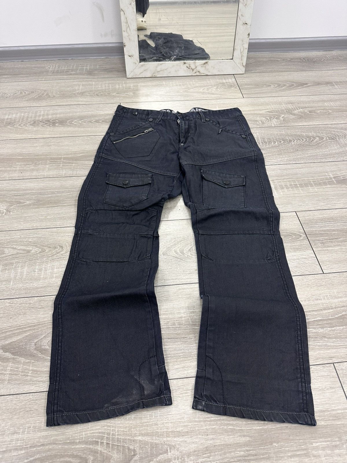 Japanese Brand Multipocket Cargo Enginereed Style Jeans Y2K Japanese Style Size US 32 / EU 48 - 3 Thumbnail