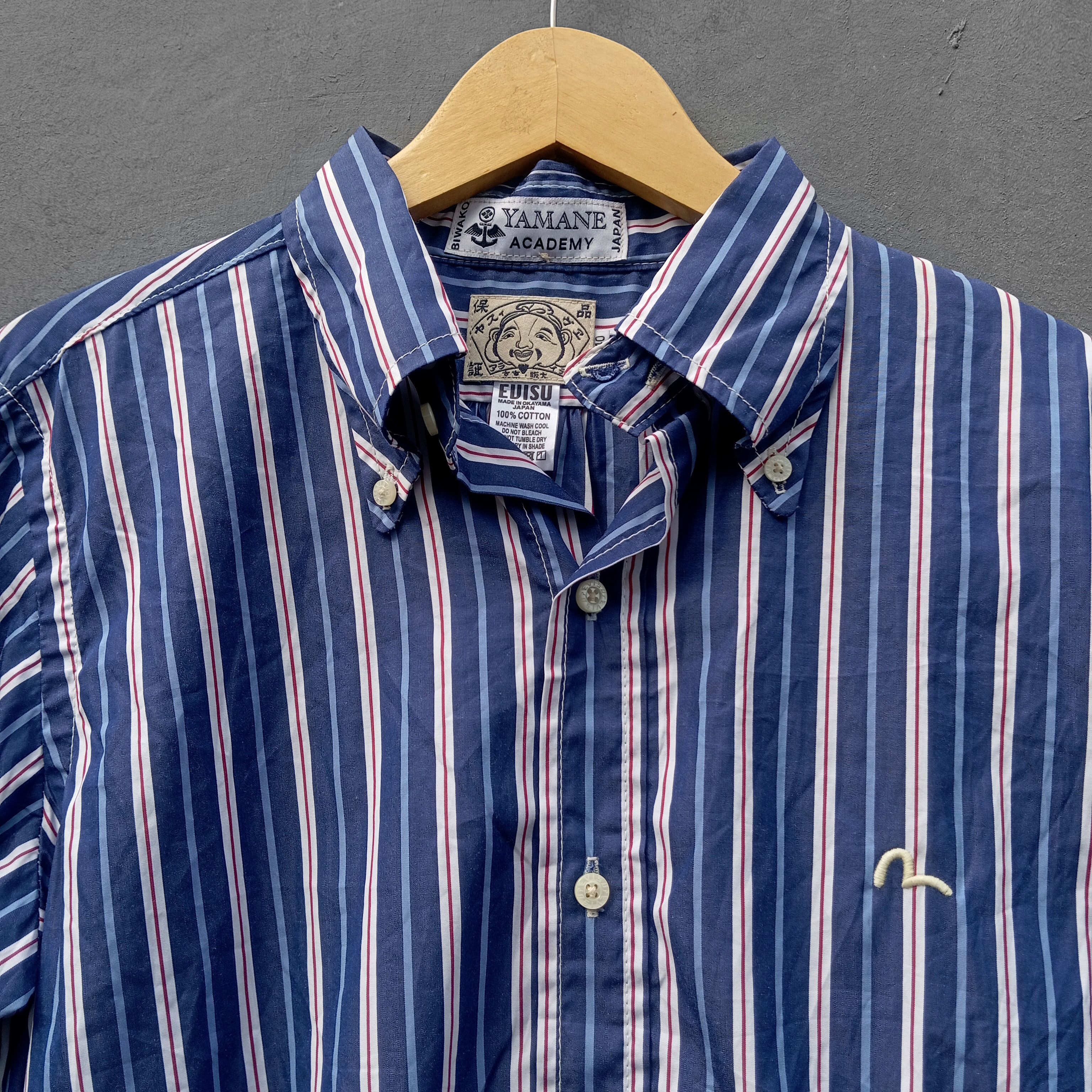 Evisu evisu yamane academy Stripes shirts Size US L / EU 52-54 / 3 - 7 Thumbnail