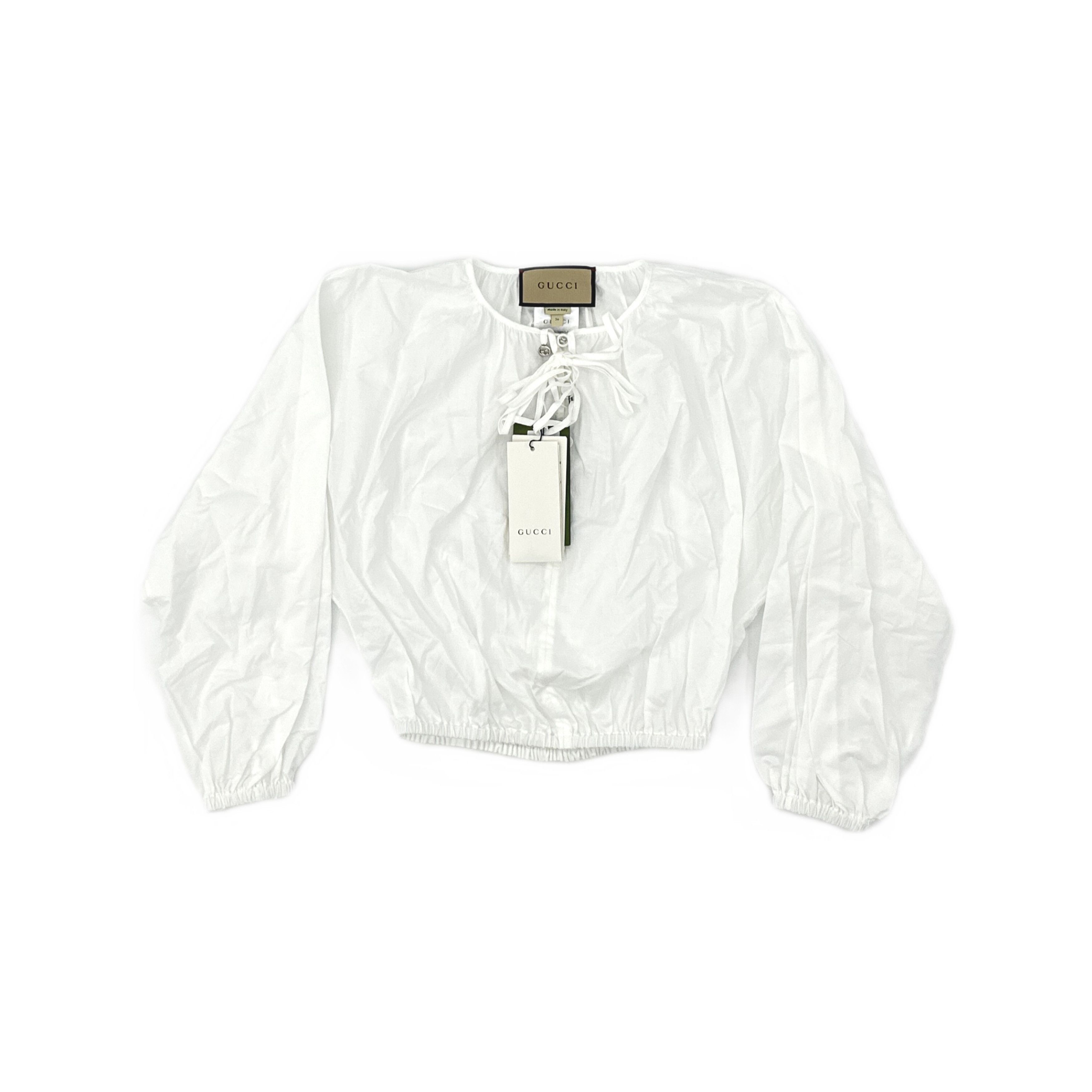 Gucci Gucci V-Neck Cotton Blouse Size 36 Size XS / US 0-2 / IT 36-38 - 1 Thumbnail