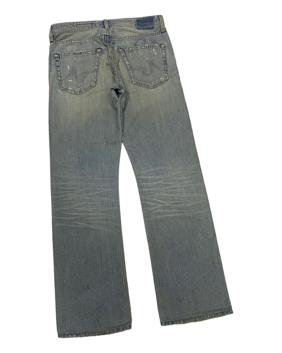 A&G Rock 🔥AG ADRIANO GOLDSCHMIED ☮️ LOGO DISTRESSED DENIM JEANS Size US 31 - 7 Thumbnail