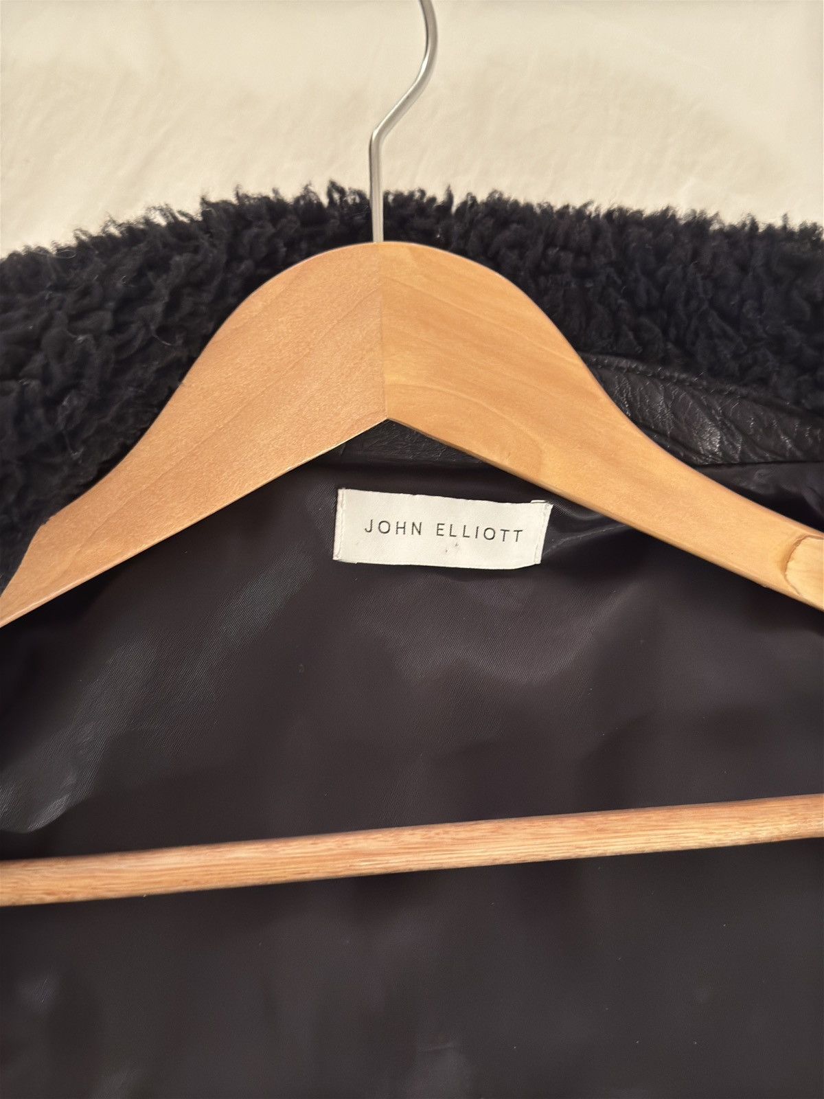 John Elliott John Elliott Shearling-Collar Leather Biker Jacket - rare Size US M / EU 48-50 / 2 - 8 Thumbnail