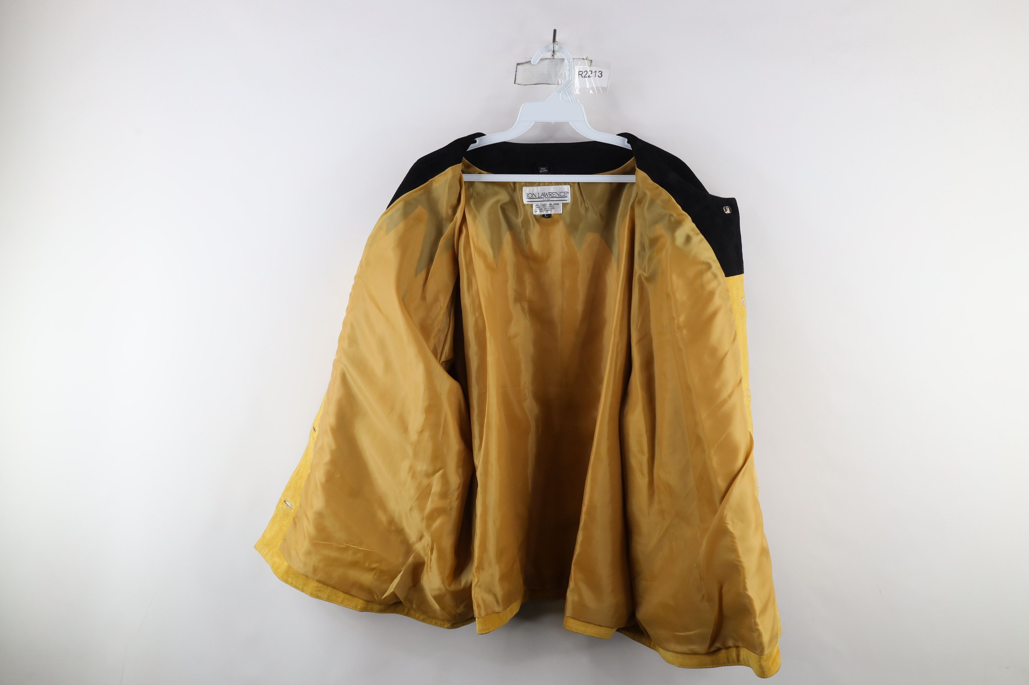 Vintage Vintage 90s Rockabilly Suede Leather Western Jacket Yellow Size L / US 10 / IT 46 - 8 Thumbnail