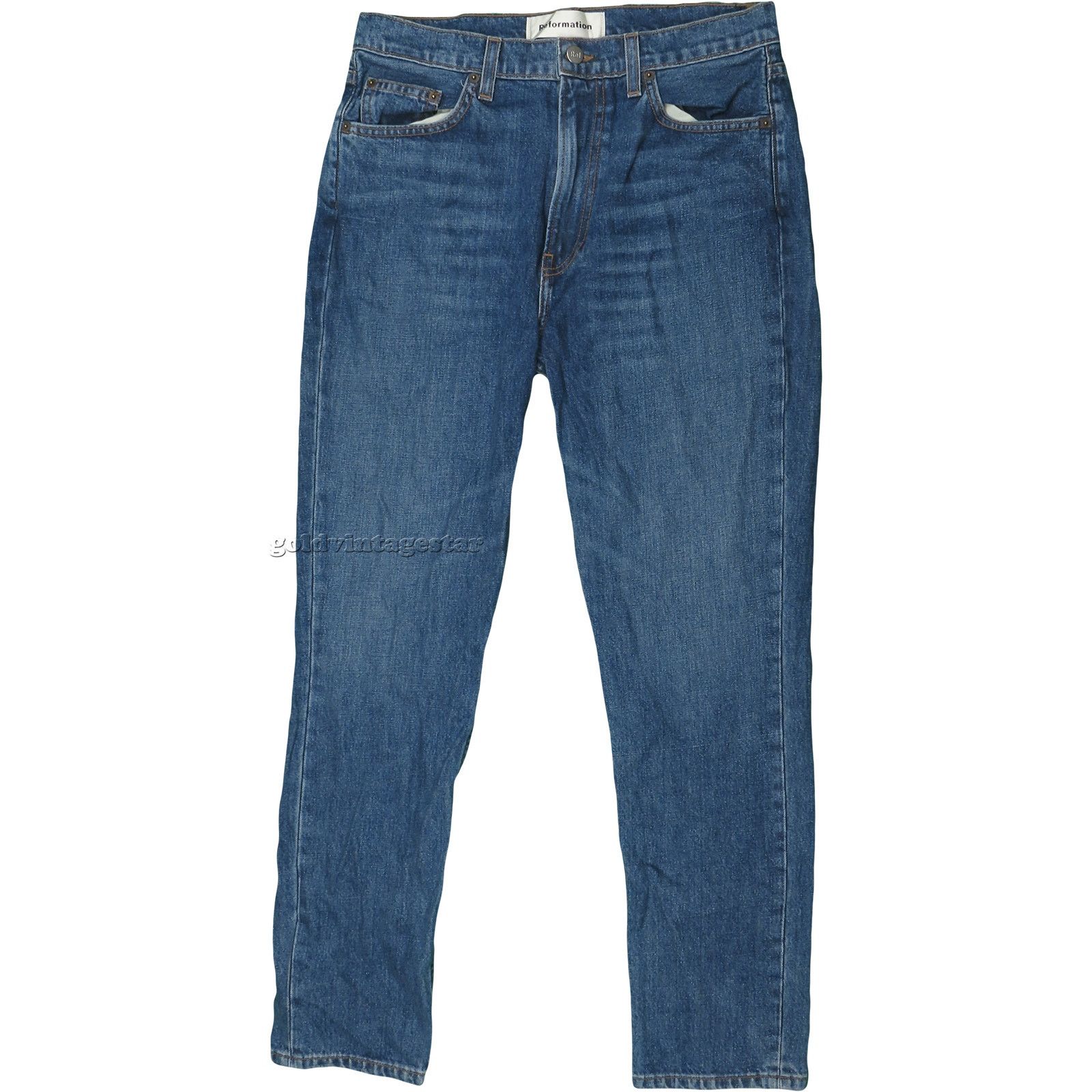 Other Reformation Julia High Cigarette Jean Baltic High Waisted 30 Size US 30 / EU 46 - 2 Thumbnail