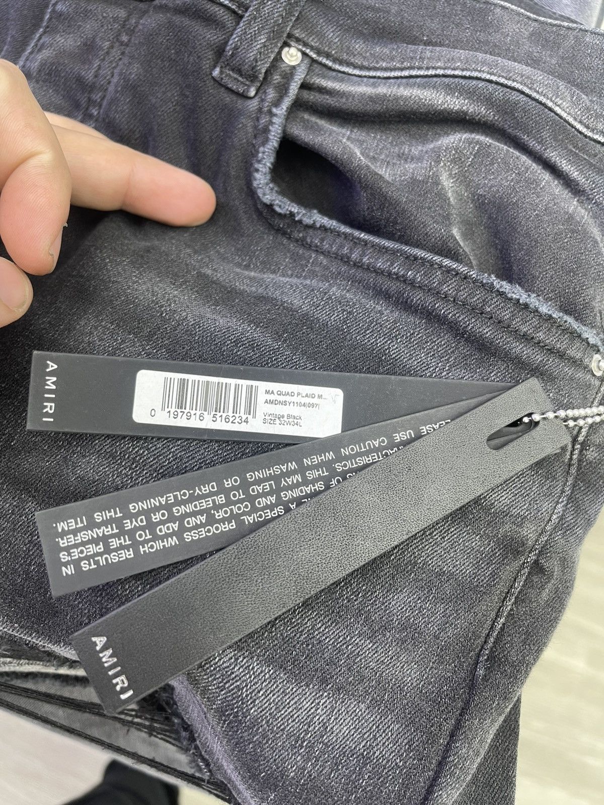 Amiri Amiri Mx1 Black/white jean Size US 32 / EU 48 - 12 Thumbnail