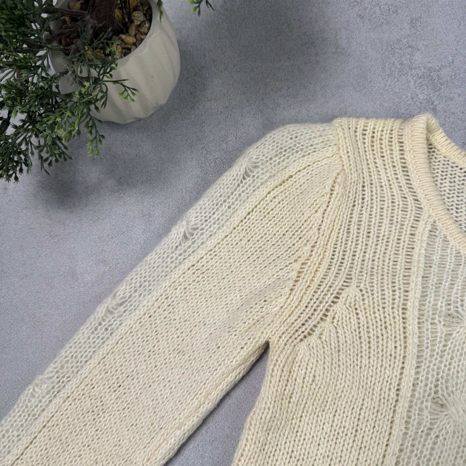 Armani Armani Jeans Women Sweater Milk Beige Size US 4 IT 38 Wool Size XS / US 0-2 / IT 36-38 - 6 Thumbnail