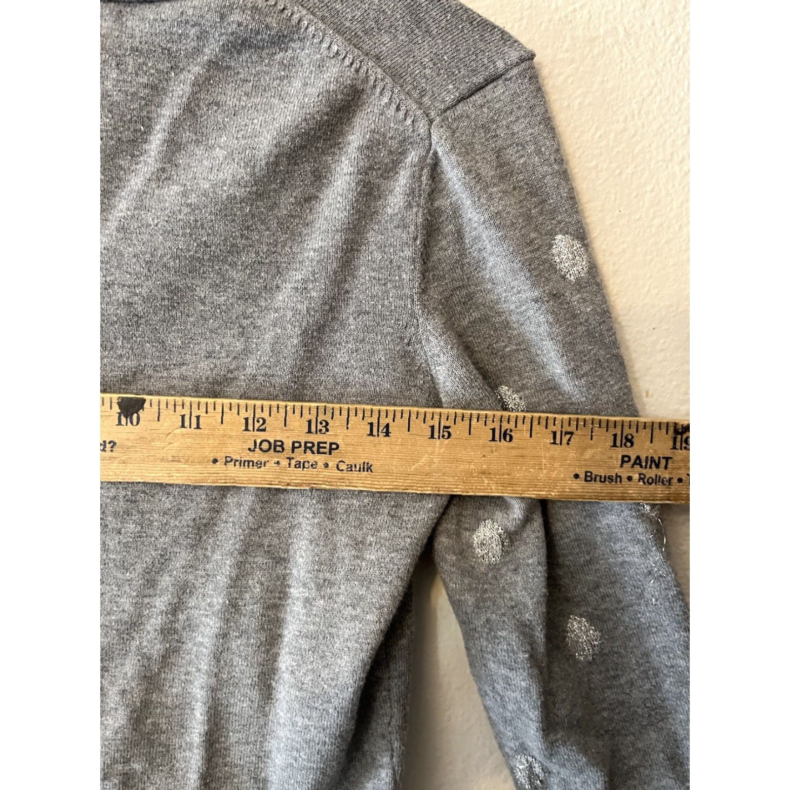 Tommy Hilfiger Tommy Hilfiger Gray White Polka Dot V Neck Pullover Sweater Womens XS Size Pullover Casual Womens Size XS / US 0-2 / IT 36-38 - 6 Thumbnail