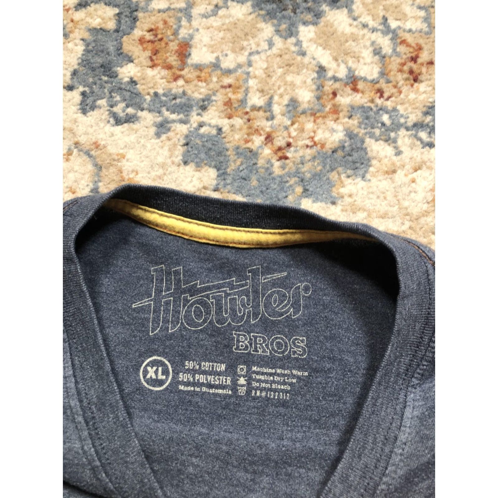 Logo 7 Howler Bros Shirt Mens XL Gray Heather Graphic Logo Heed The Call Austin Texas XL Men T-Shirt Crew Neck Short Sleeve Size US XL / EU 56 / 4 - 7 Thumbnail