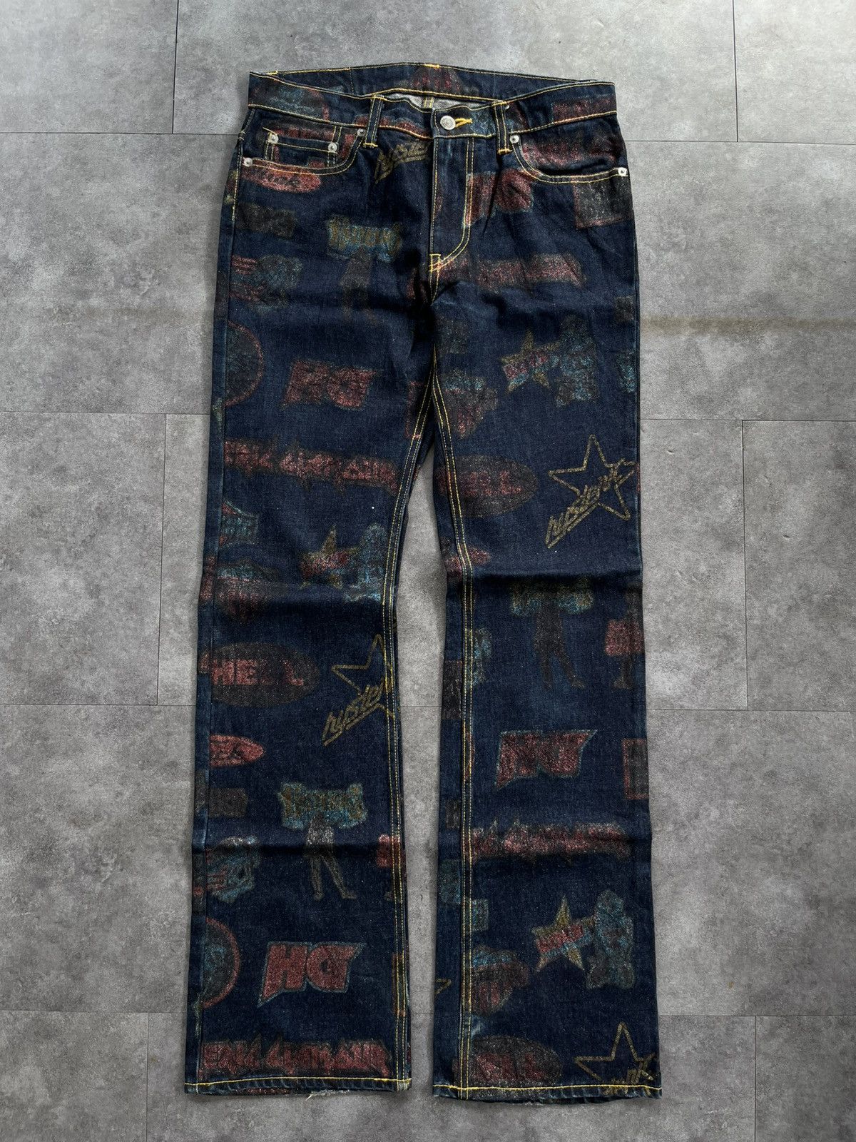 Hysteric Glamour Hysteric Glamour Fullprinted Logo Kinky Jeans Size US 30 / EU 46 - 1 Thumbnail