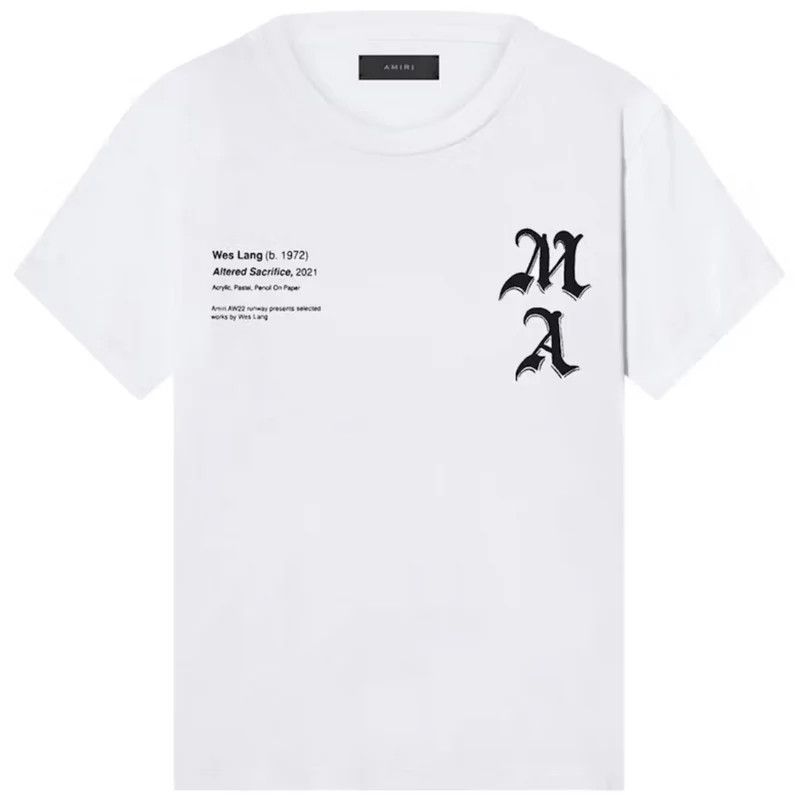 Amiri × Wes Lang o1mle0326 Checker Skull Tee Shirt in White Size US L / EU 52-54 / 3 - 1 Thumbnail