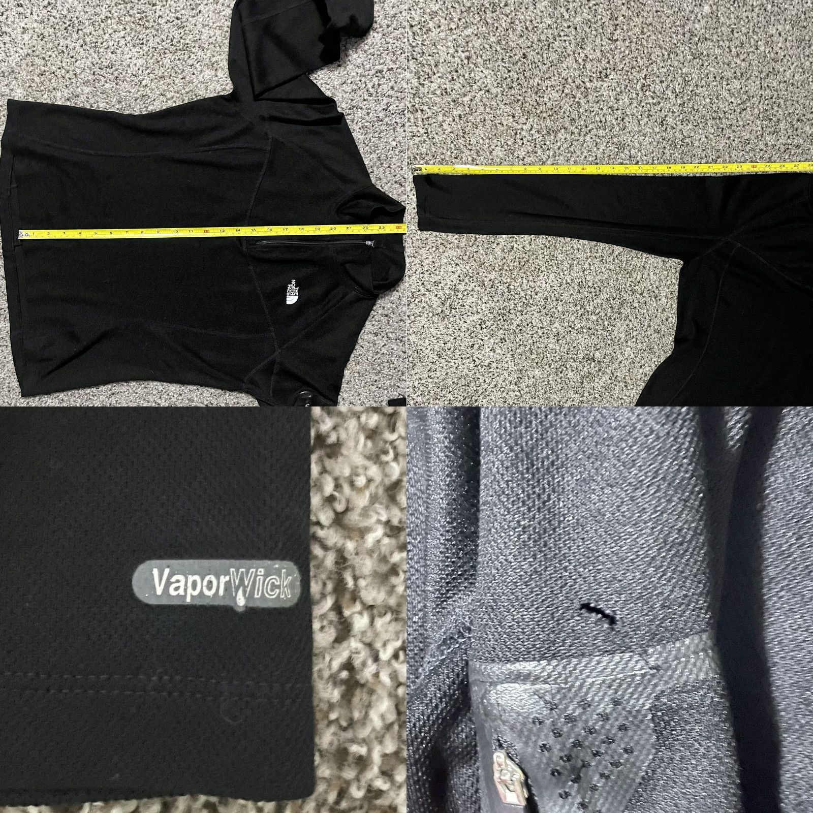 The North Face The North Face Flight Series Vapor Wick 1/4 Zip Pullover Black L Womens - Hole in Left Arm Pocket, Base Layer, Activewear Size L / US 10 / IT 46 - 8 Thumbnail