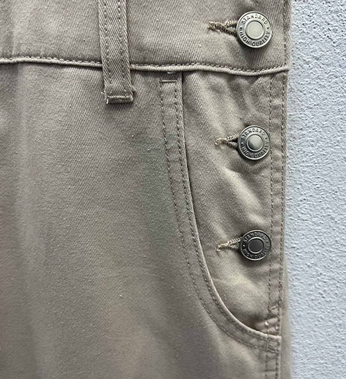 Japanese Brand × Vintage Beige Cotton Overalls – Size LL (C.O.L.Z.A by Honeys) Size US 34 / EU 50 - 8 Thumbnail