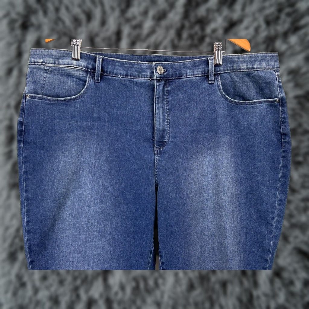 Talbots Talbots Jeans Jegging High Rise Crop 22W Plus Stretch Womens Blue Denim 25in Inseam Mens? Size 40" / US 18 - 1 Thumbnail