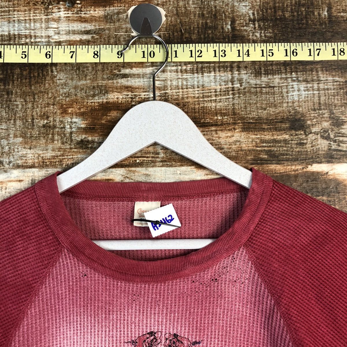 Vintage Cheswick skull vintage Red Long Sleeve T-Shirt #A2462 Size US S / EU 44-46 / 1 - 4 Thumbnail