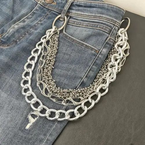VIBE Heavy-Duty Cuban Link Hip-Hop Pants Chain Size ONE SIZE - 3 Thumbnail
