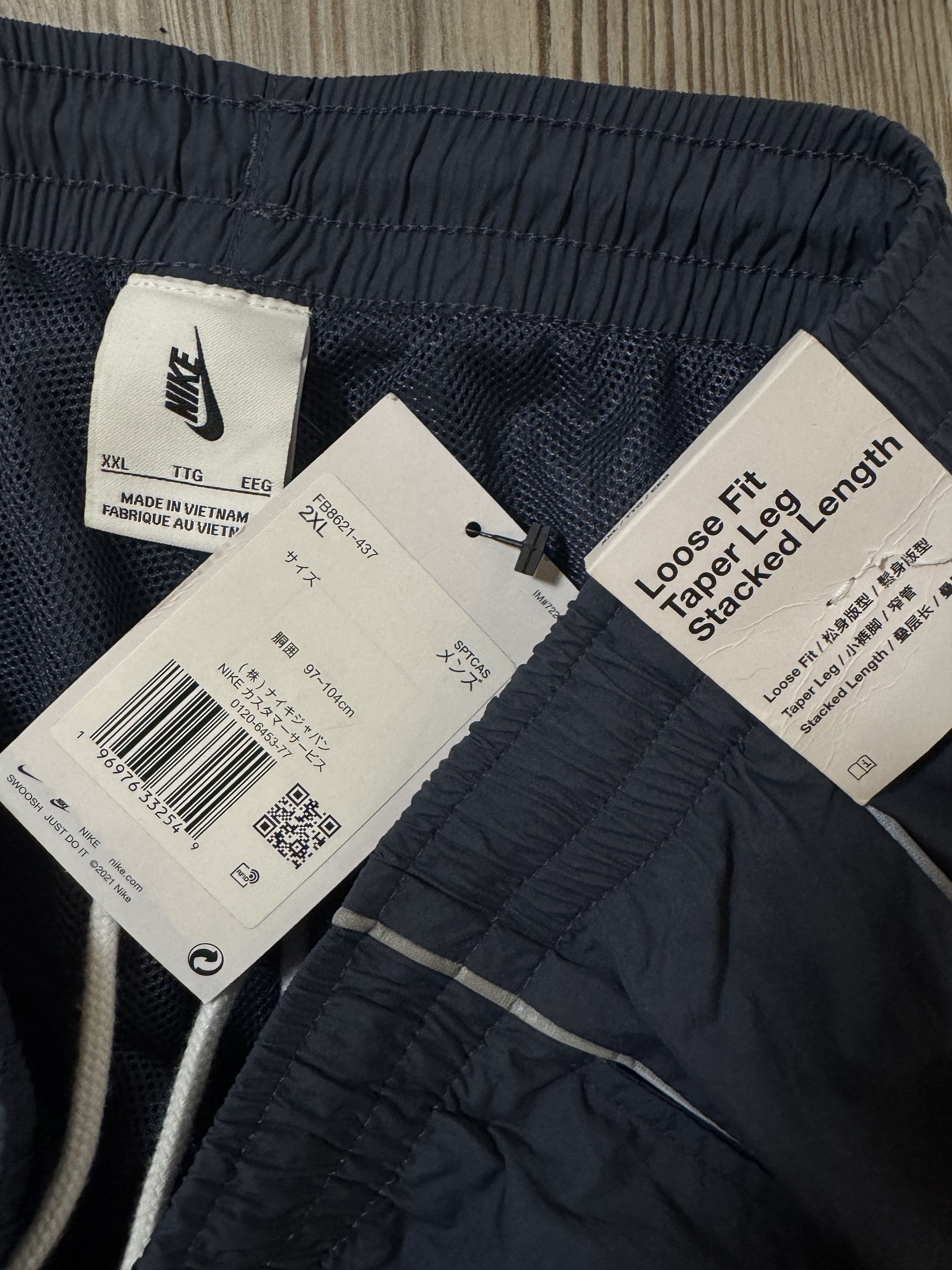 Nike Nike Single Swoosh Navy Blue Track Pants Size US 34 / EU 50 - 3 Thumbnail