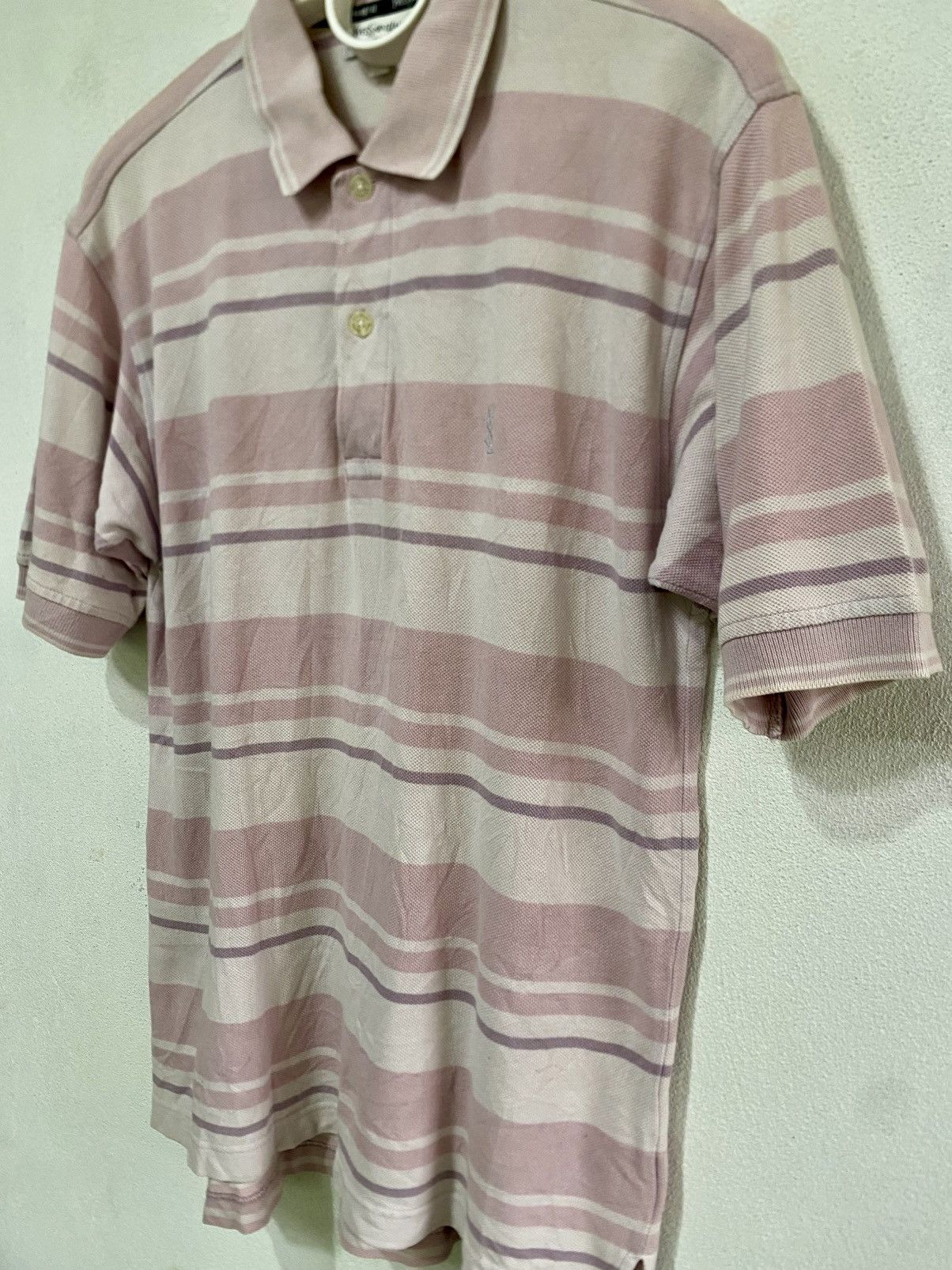 Japanese Brand × Yves Saint Laurent Yves Saint Laurent Striped Collar T Shirt Size US M / EU 48-50 / 2 - 7 Thumbnail
