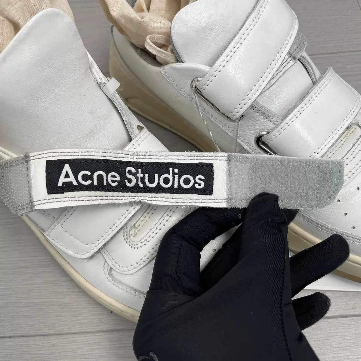 Acne Studios ACNE White Leather Sneakers 37 260312WQQ3H03 Size US 6.5 / IT 36.5 - 5 Thumbnail