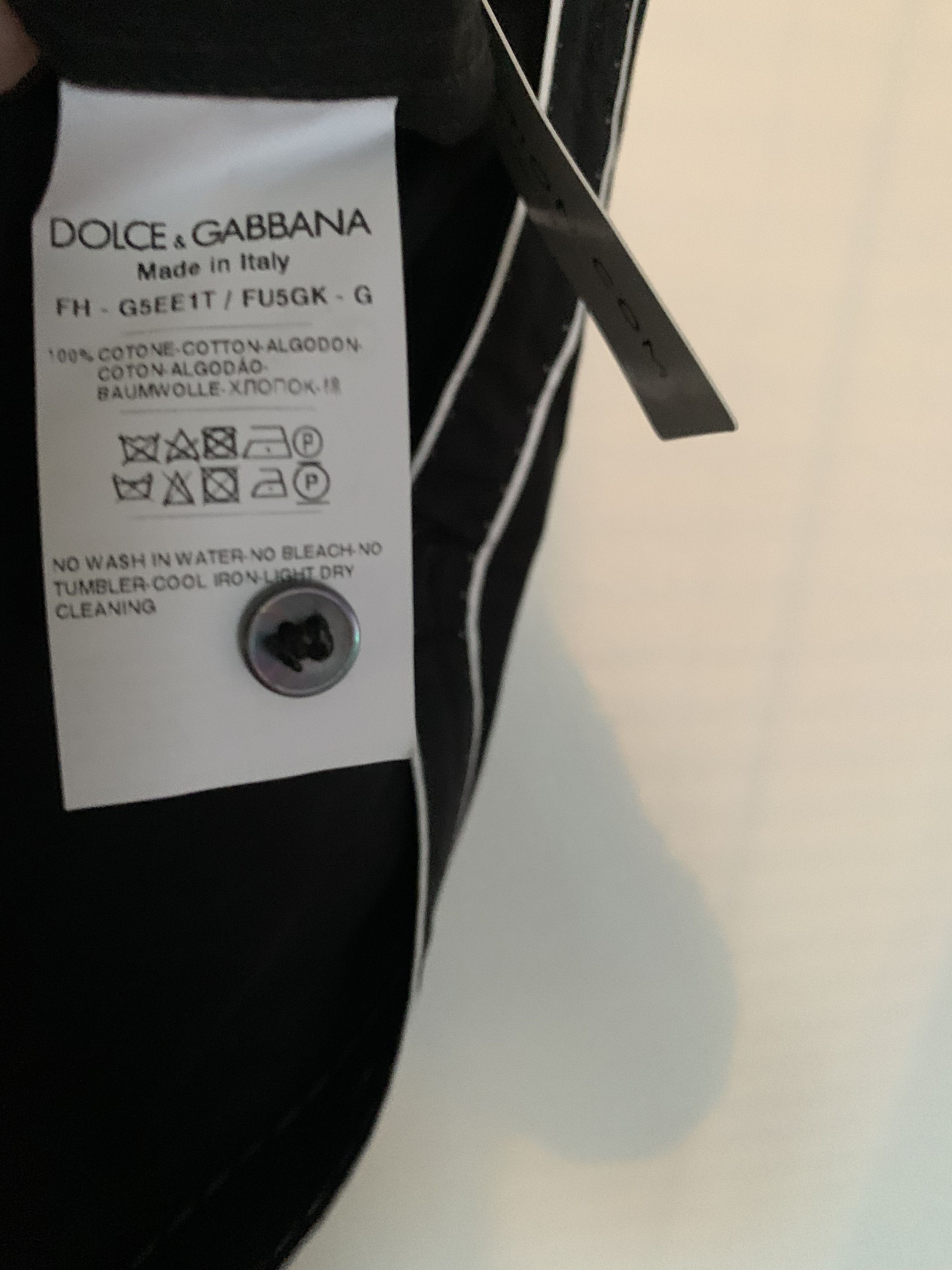 Dolce & Gabbana Dolce & Gabbana Contrast-piping short-sleeved cotton shirt Size US S / EU 44-46 / 1 - 7 Thumbnail