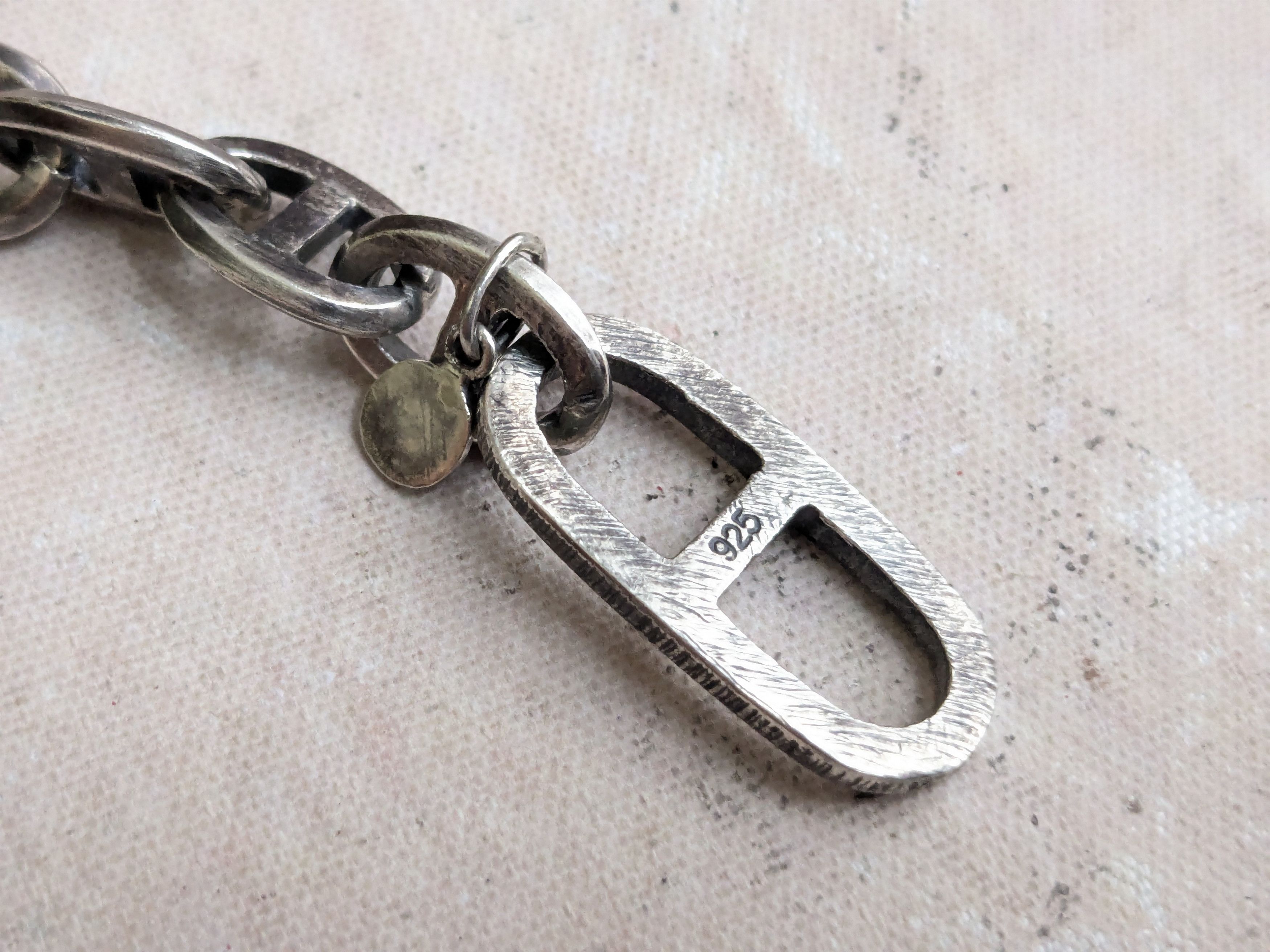 Jewelry Vintage Sterling Silver Bracelet Anchor Mariner 8.5" Size ONE SIZE - 6 Thumbnail