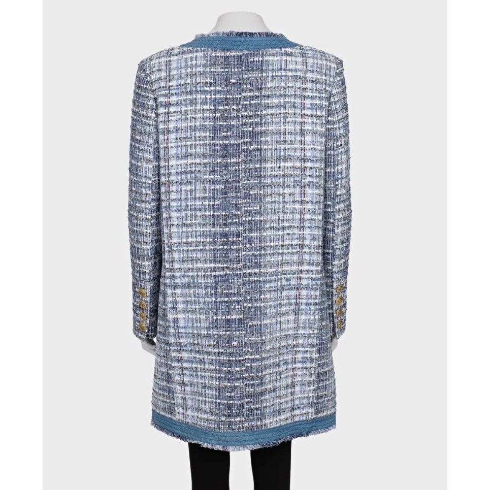 Pierre Balmain Pierre Balmain Hook-Front Cardigan - Blue, Size 40/L Size L / US 10 / IT 46 - 3 Thumbnail