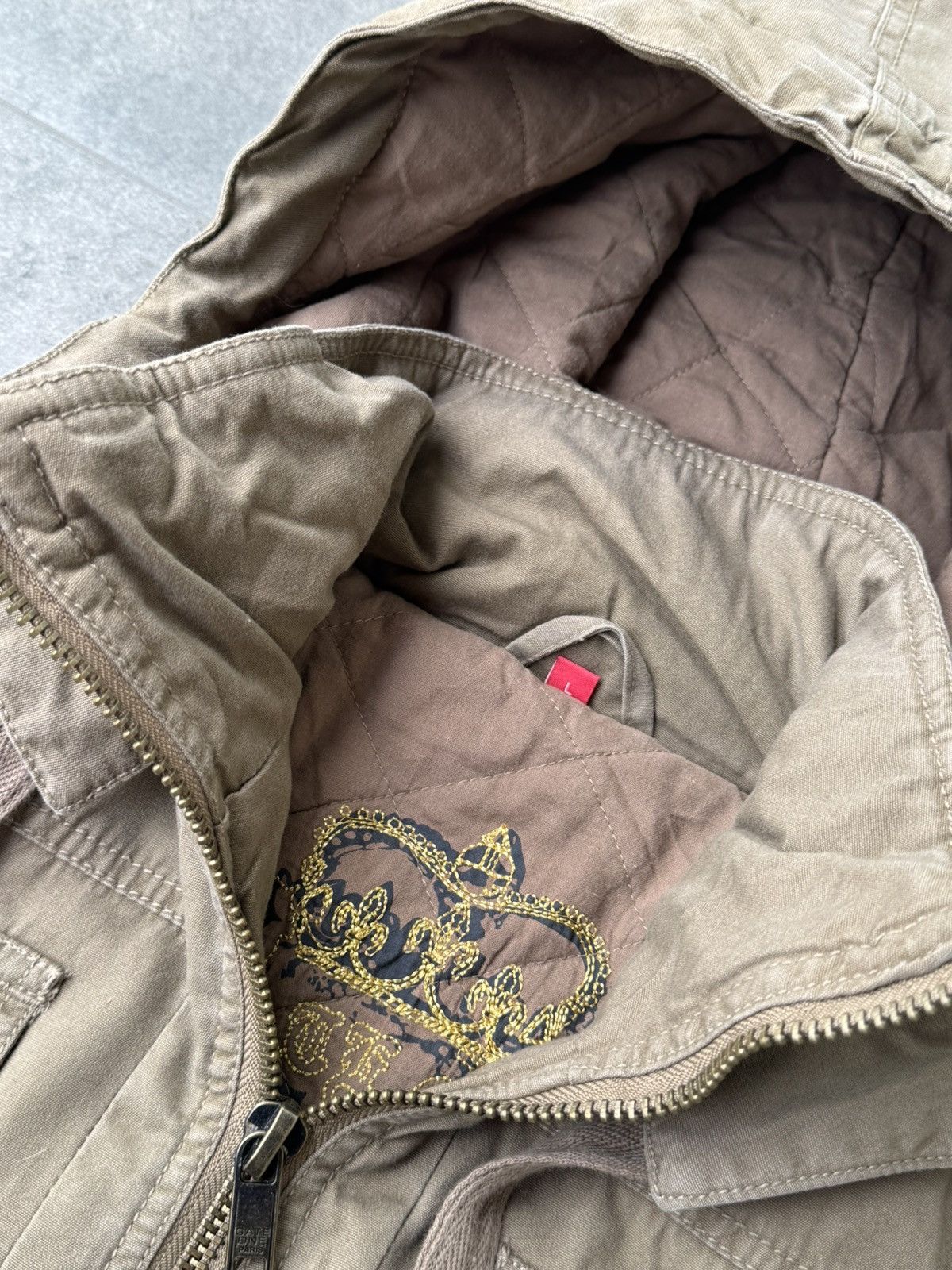 If Six Was Nine Vintage Y2K Beige Bomber Jacket Hooded Avantgarde Japan Y2K Size L / US 10 / IT 46 - 8 Thumbnail