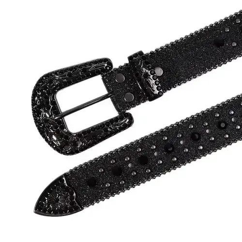 Other Diamond Cowboy Fashion PU Leather Belt Size ONE SIZE - 3 Thumbnail