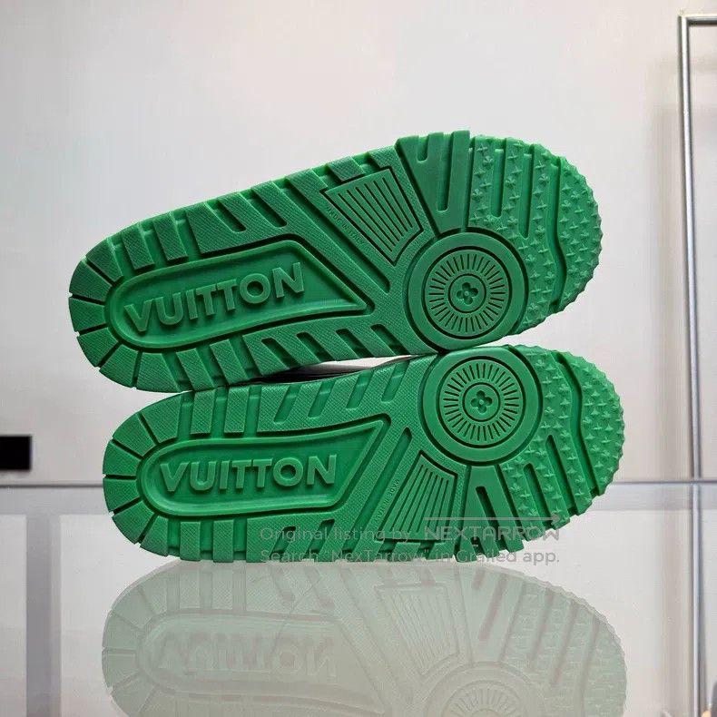 Louis Vuitton Louis Vuitton Trainer Maxi Fat Ding White Green shoes Size US 8.5 / EU 41-42 - 7 Thumbnail
