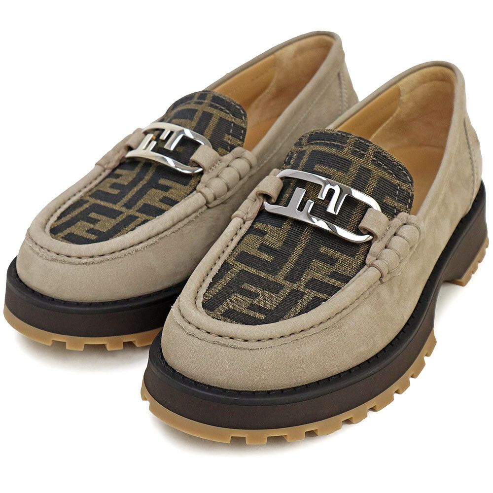 Fendi FENDI O Lock Zucca Loafers Shoes Size US 5 / IT 35 - 1 Thumbnail