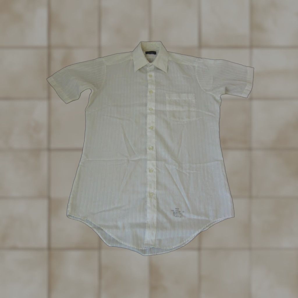 Vintage VINTAGE Career Club Shirt Mens 15.5 Medium White Button-Up Collared 60s 70s Disco Shirt Size US L / EU 52-54 / 3 - 1 Thumbnail