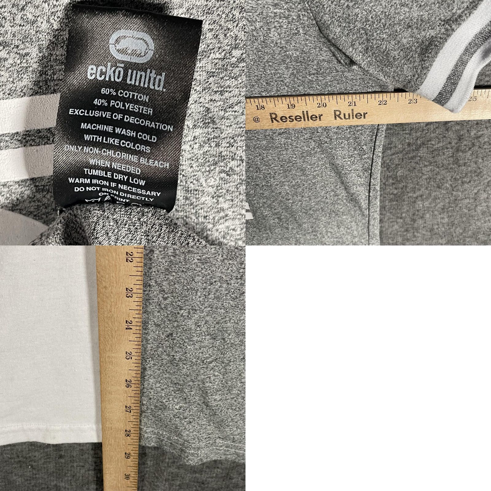 Ecko Unltd. VINTAGE Ecko Unltd Shirt Mens L White Gray Two Tone Logo Graphic Streetwear Tee Size US L / EU 52-54 / 3 - 8 Thumbnail