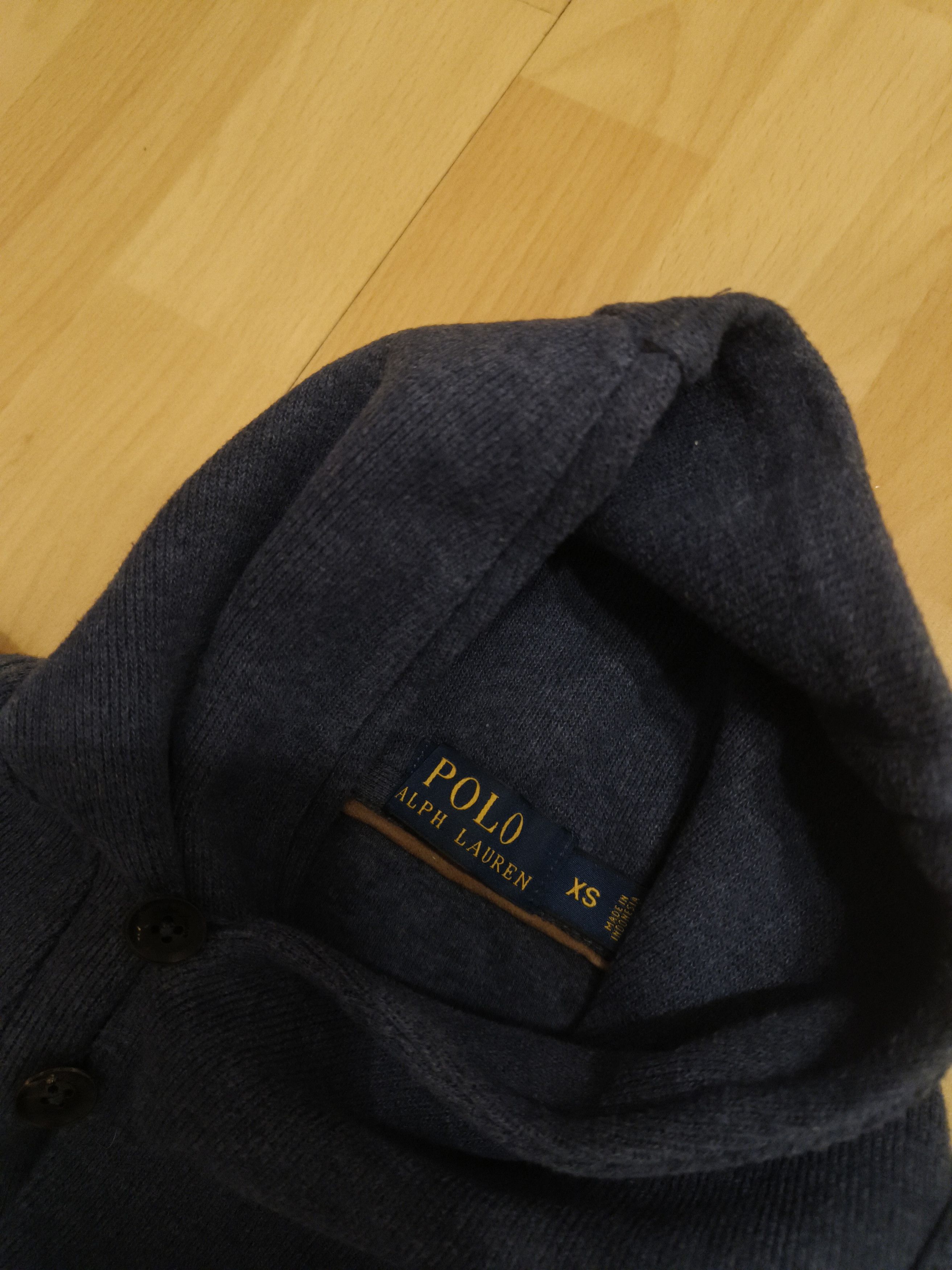 Polo Ralph Lauren Polo Ralph Lauren Navy Shawl Collar Knit Pullover Hoodie Size US XS / EU 42 / 0 - 3 Thumbnail